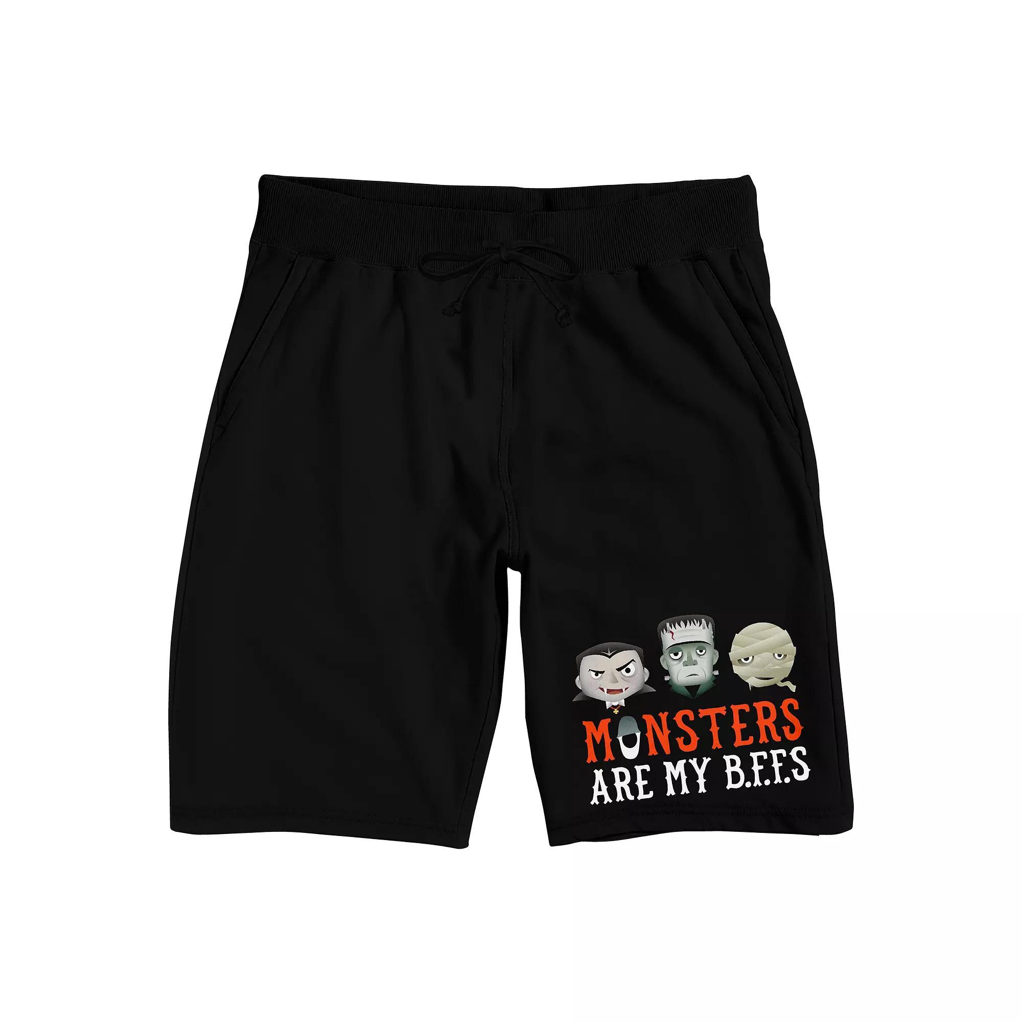 Men's Universal Monsters Sleep Shorts, Size: Small, Black Product Image