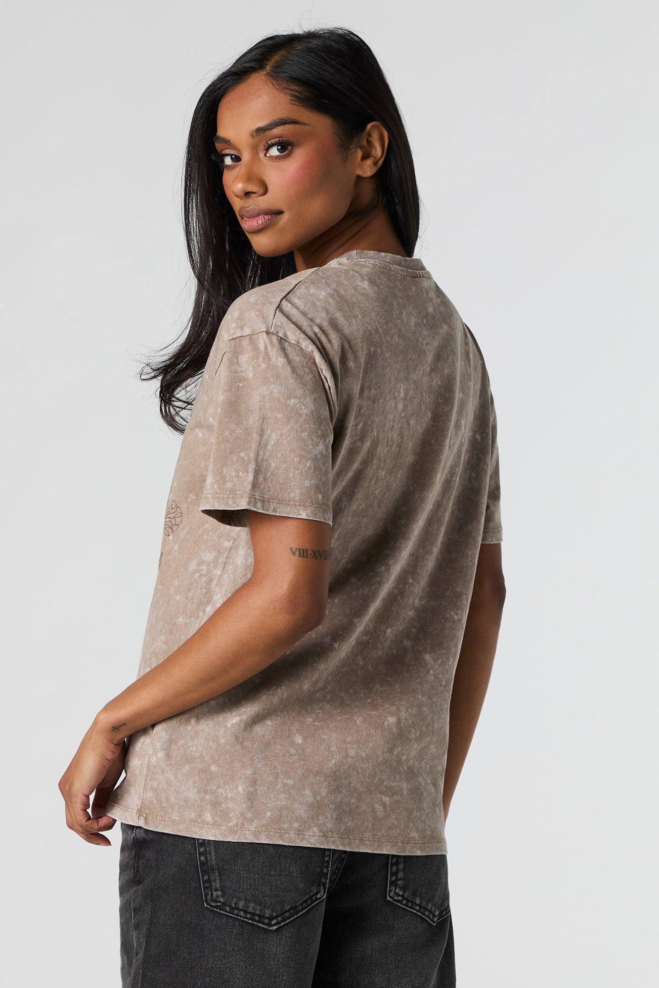 Embrace The Journey Graphic Washed Boyfriend T-Shirt Female Product Image