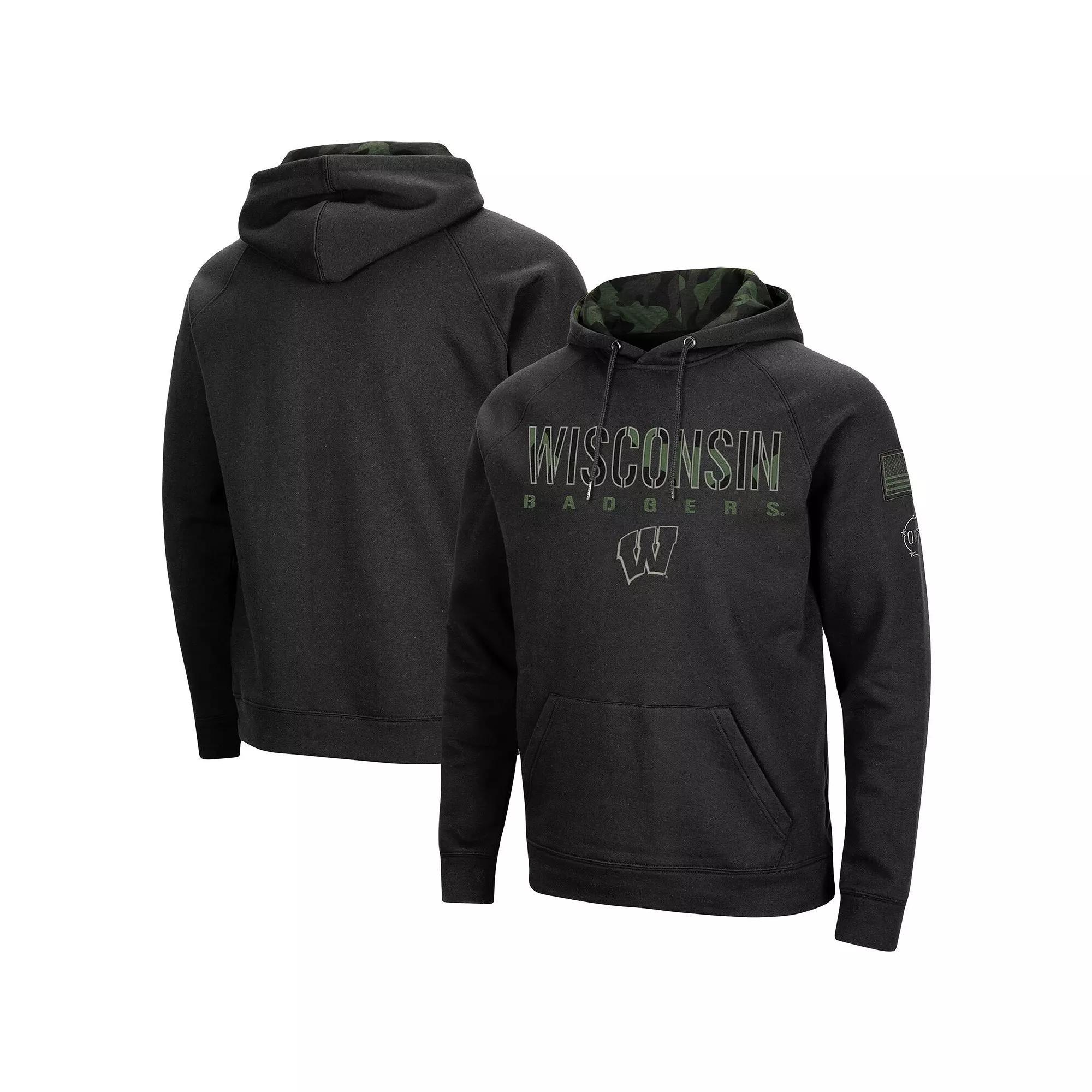 Men's Colosseum Black Michigan State Spartans OHT Military Appreciation Camo Pullover Hoodie, Size: XL Product Image