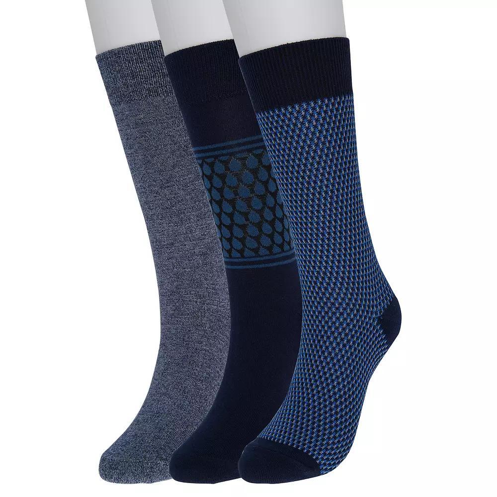 Men's Sonoma Goods For Life® 3-pack Casual Active Socks, Size: 7-12, Blue Textures Product Image
