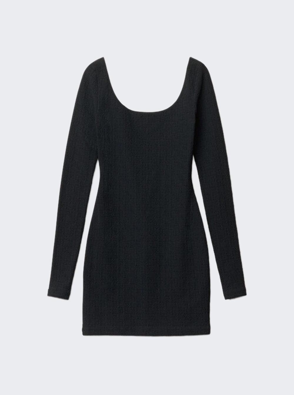 ALEXANDER WANG T Long Sleeve Dress In Black Product Image