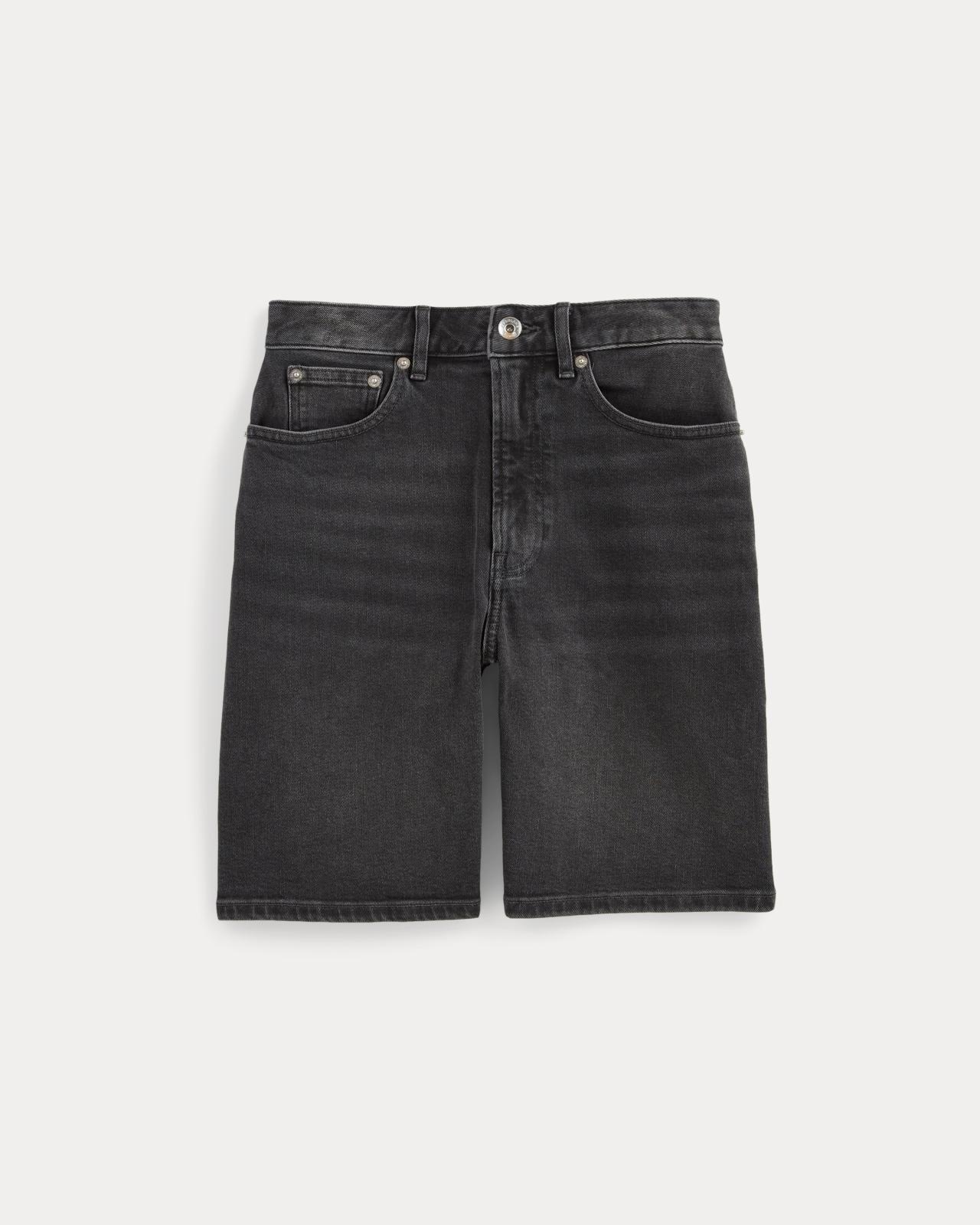 The Long A-Line Denim Short Product Image