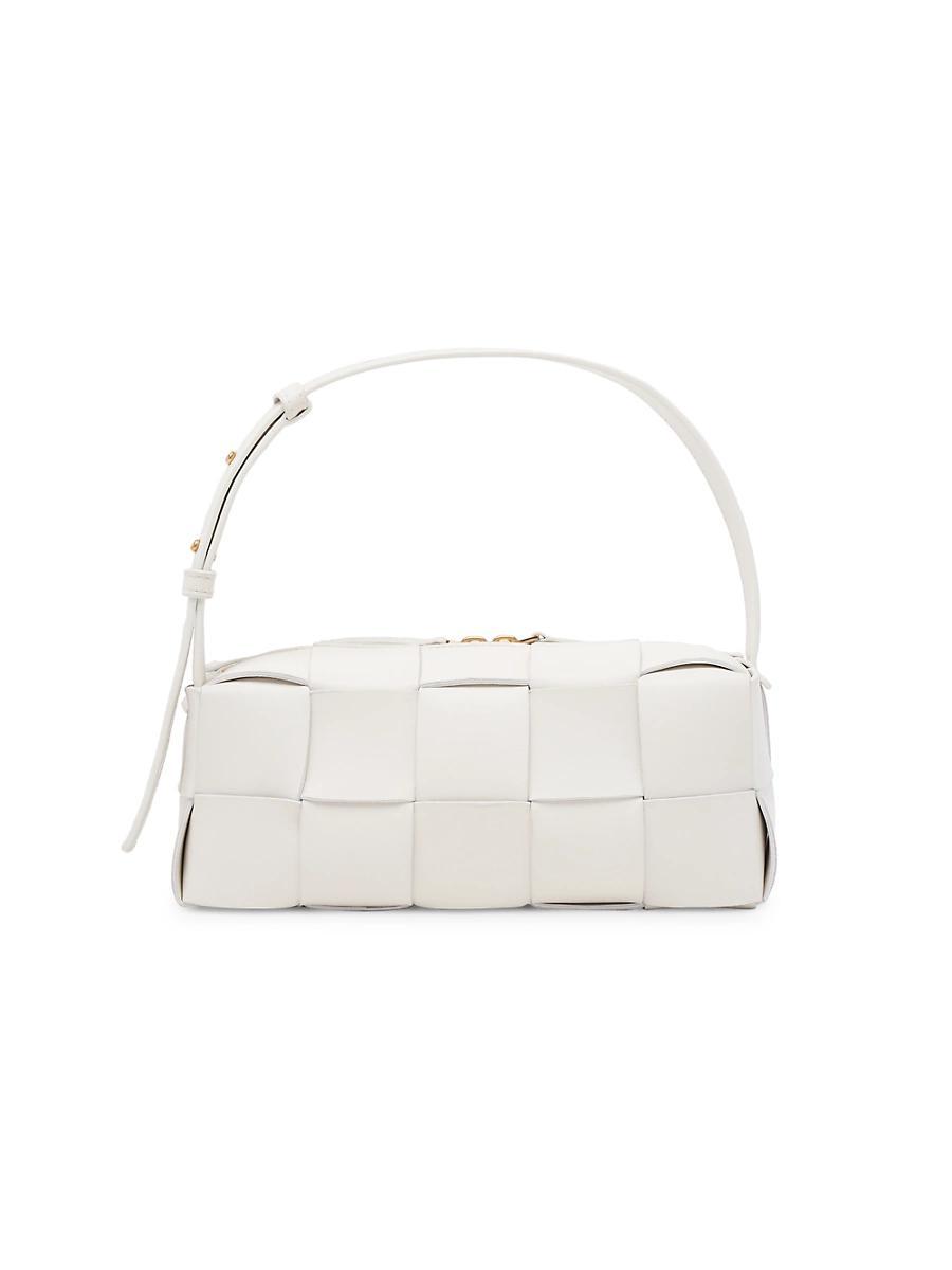 Womens Small Brick Cassette Leather Shoulder Bag Product Image