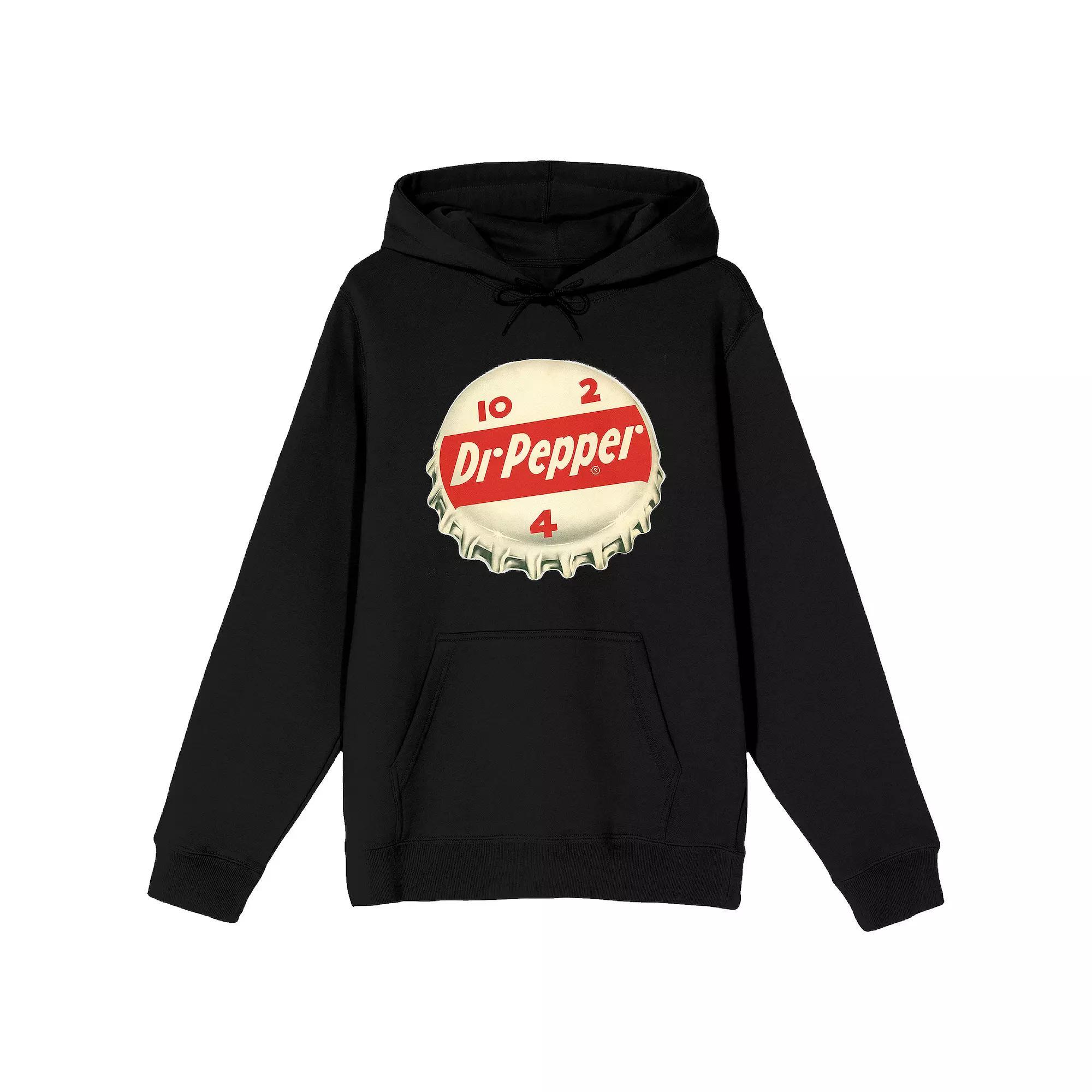 Men's Dr. Pepper Bottle Cap Hoodie, Size: Small, Black Product Image