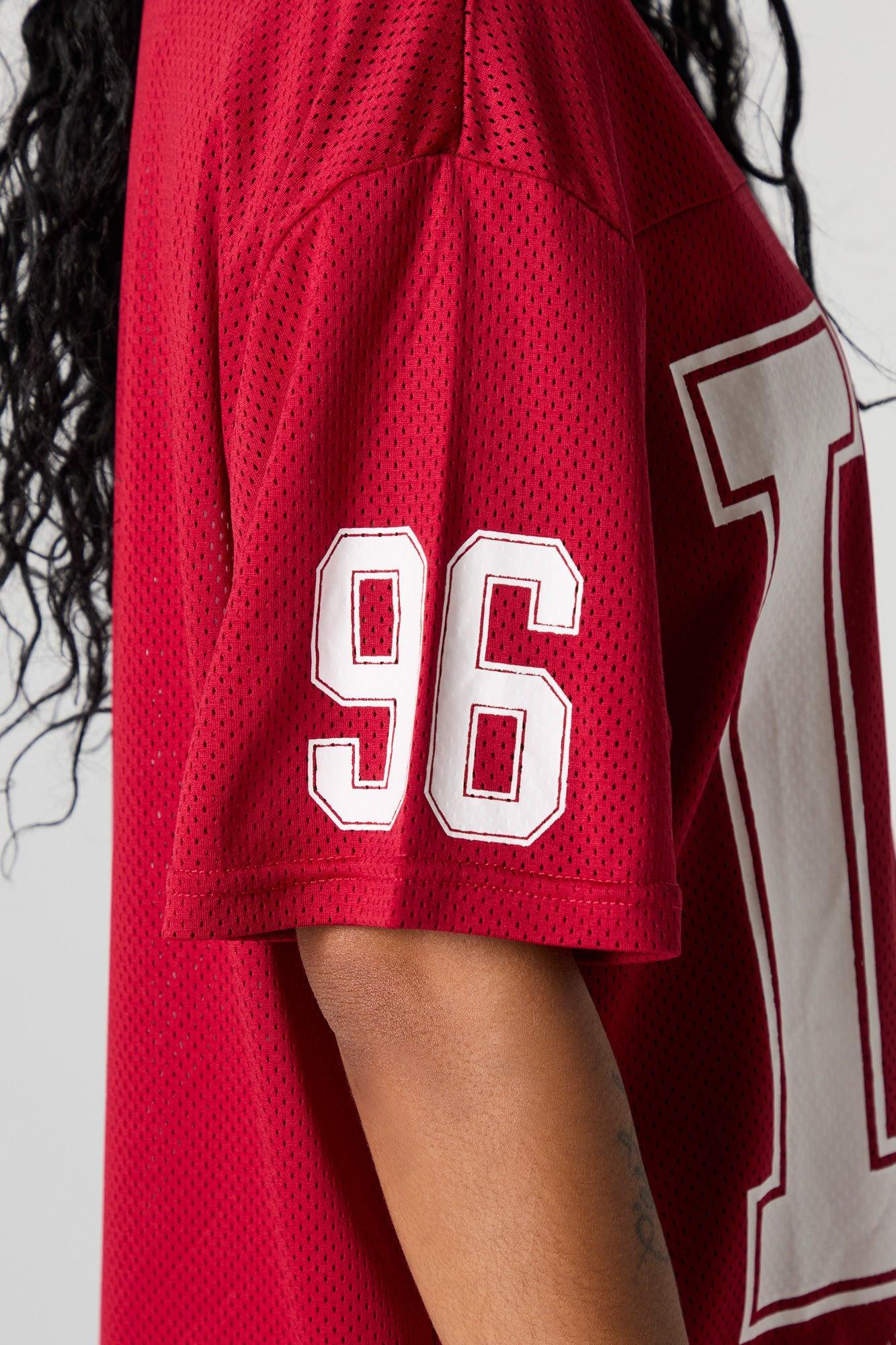 Mesh Graphic Football Jersey Female Product Image