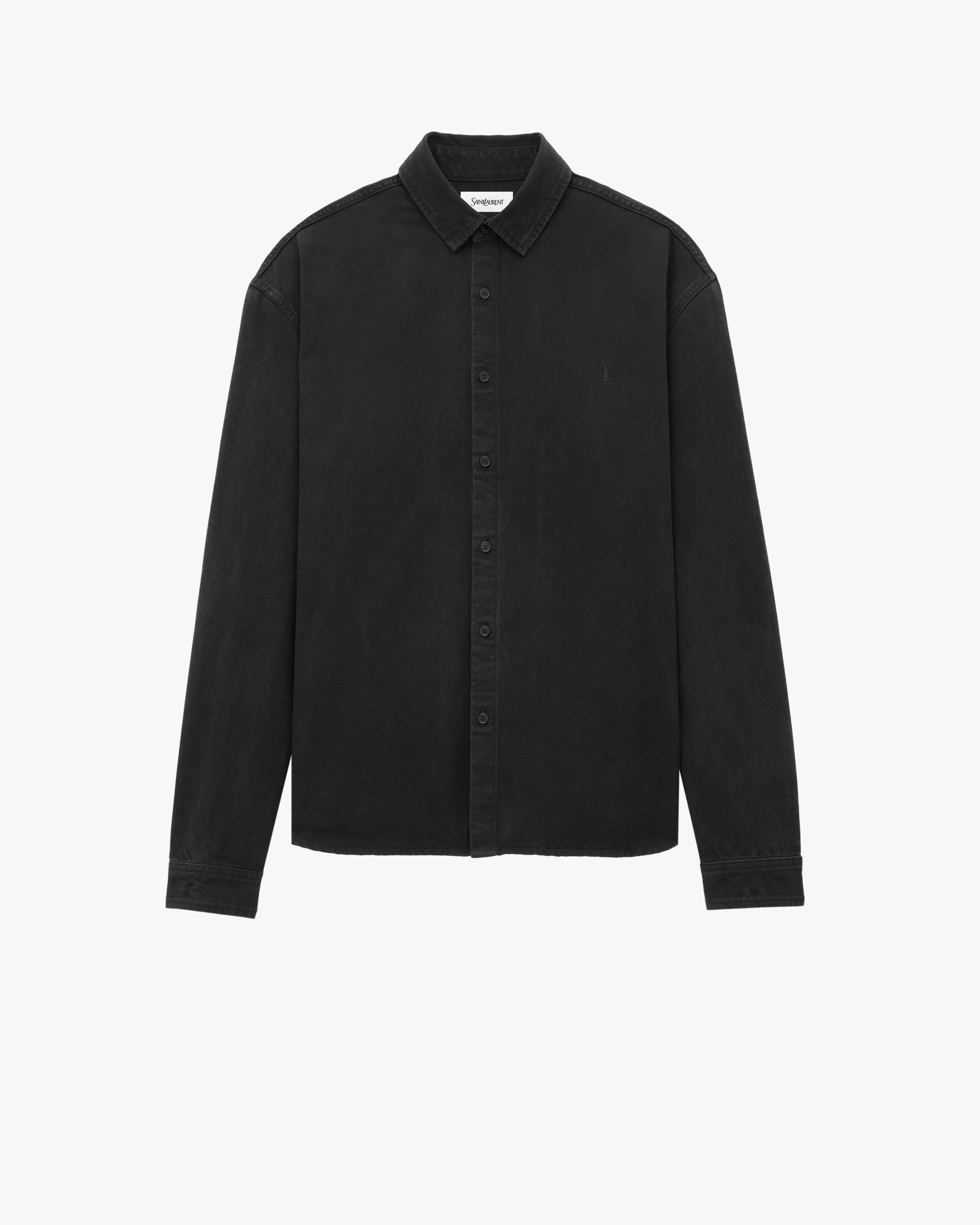 Cassandre Shirt in Raven Black Denim Product Image