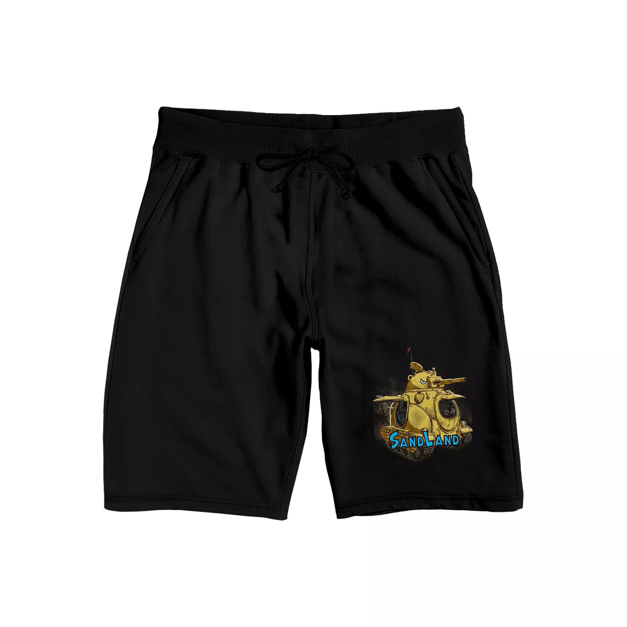 Men's Sand Land Yellow Tank Pajama Shorts, Size: Small, Black Product Image