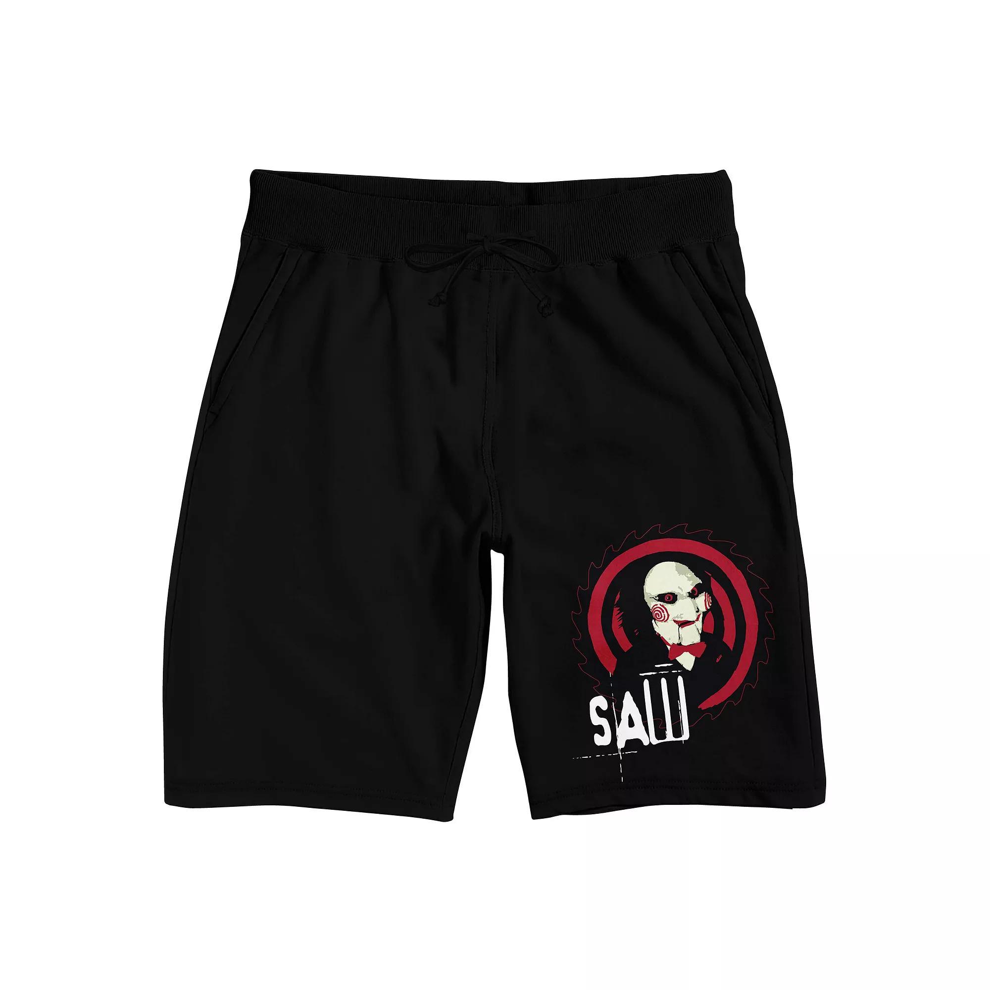Men's Saw Jigsaw and Title Sleep Shorts, Size: Small, Black Product Image
