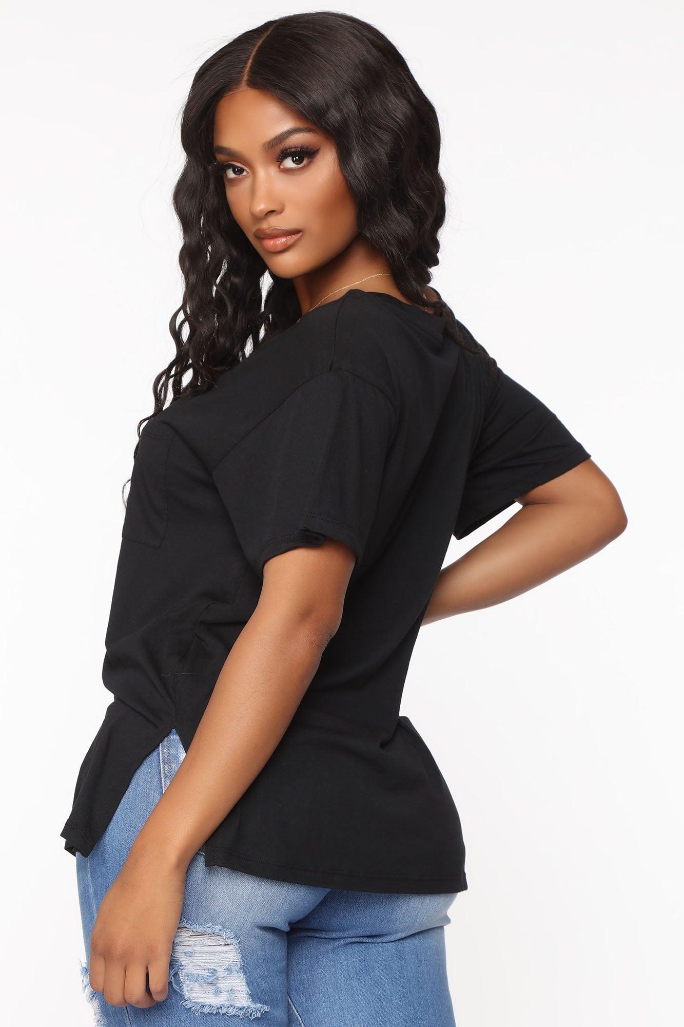 Laid Back Chillin' Pocket Tee - Black Product Image