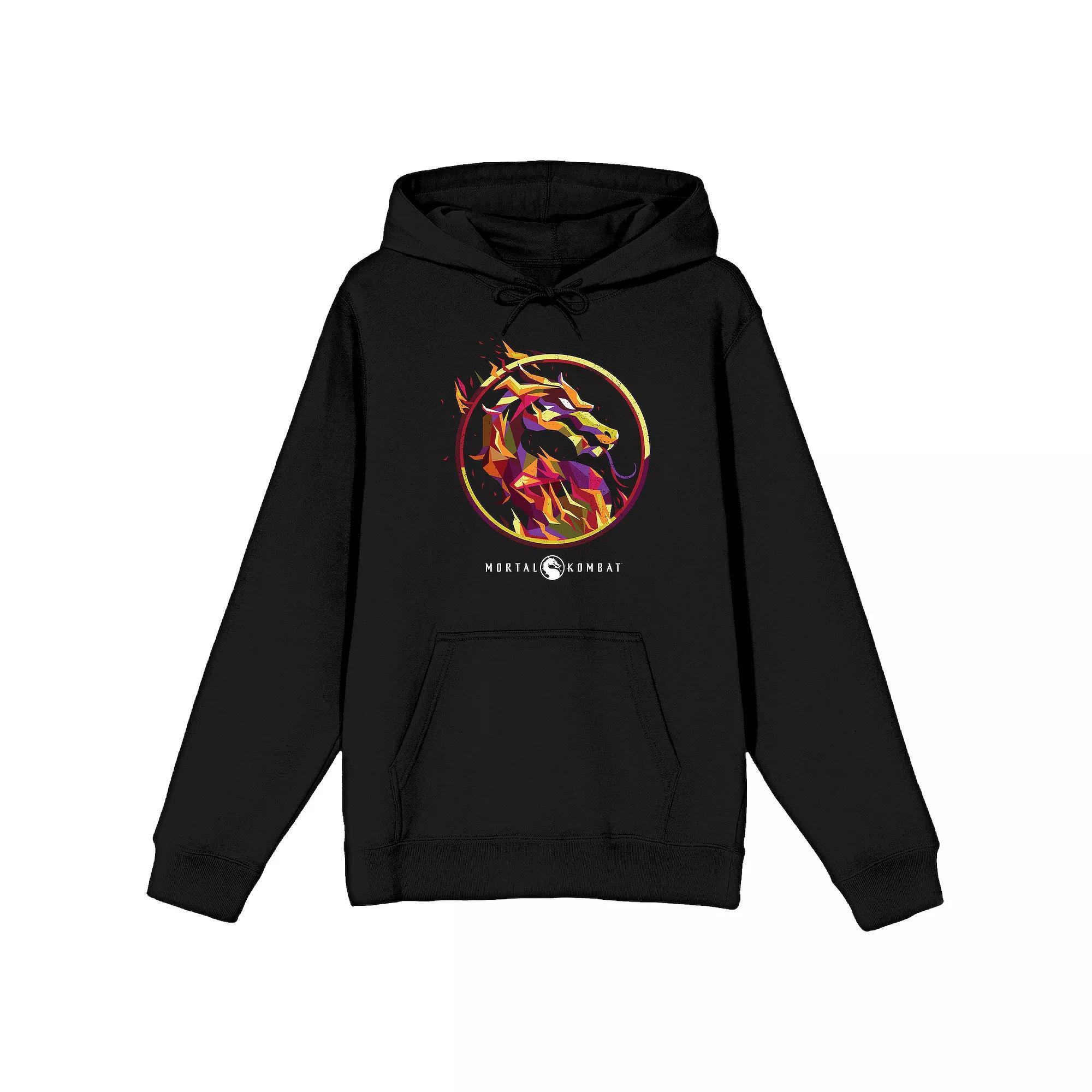 Men's Mortal Kombat Dragon Logo Hoodie, Size: Small, Black Product Image