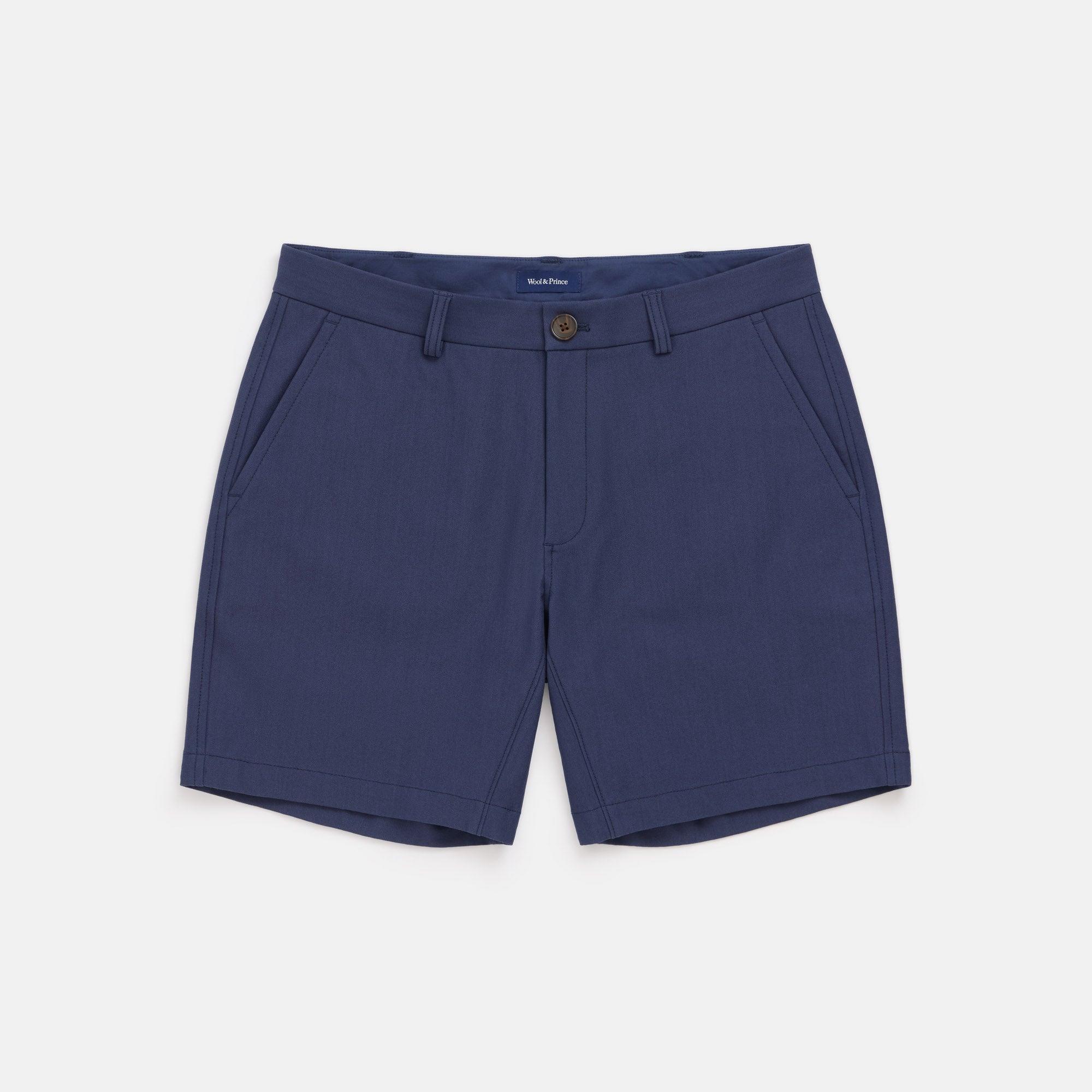 Merino Wool Stretch Canvas Shorts | Black Product Image