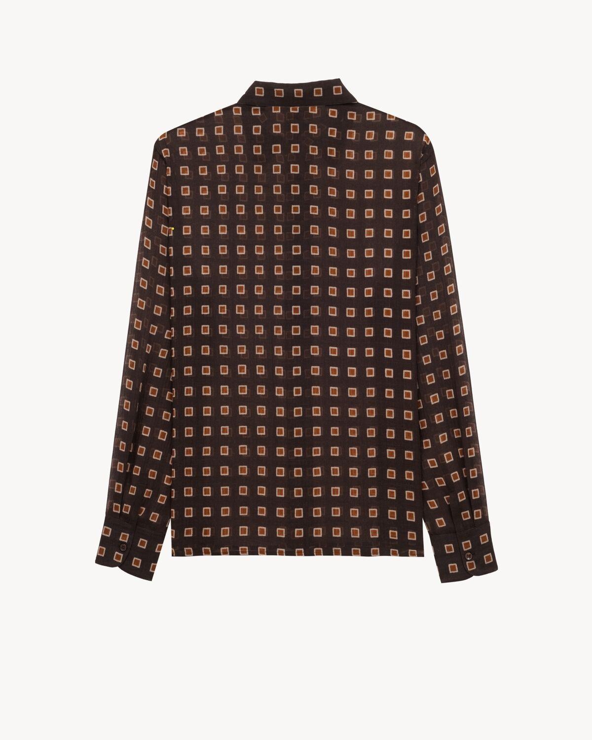 shirt in squared wool etamine Product Image