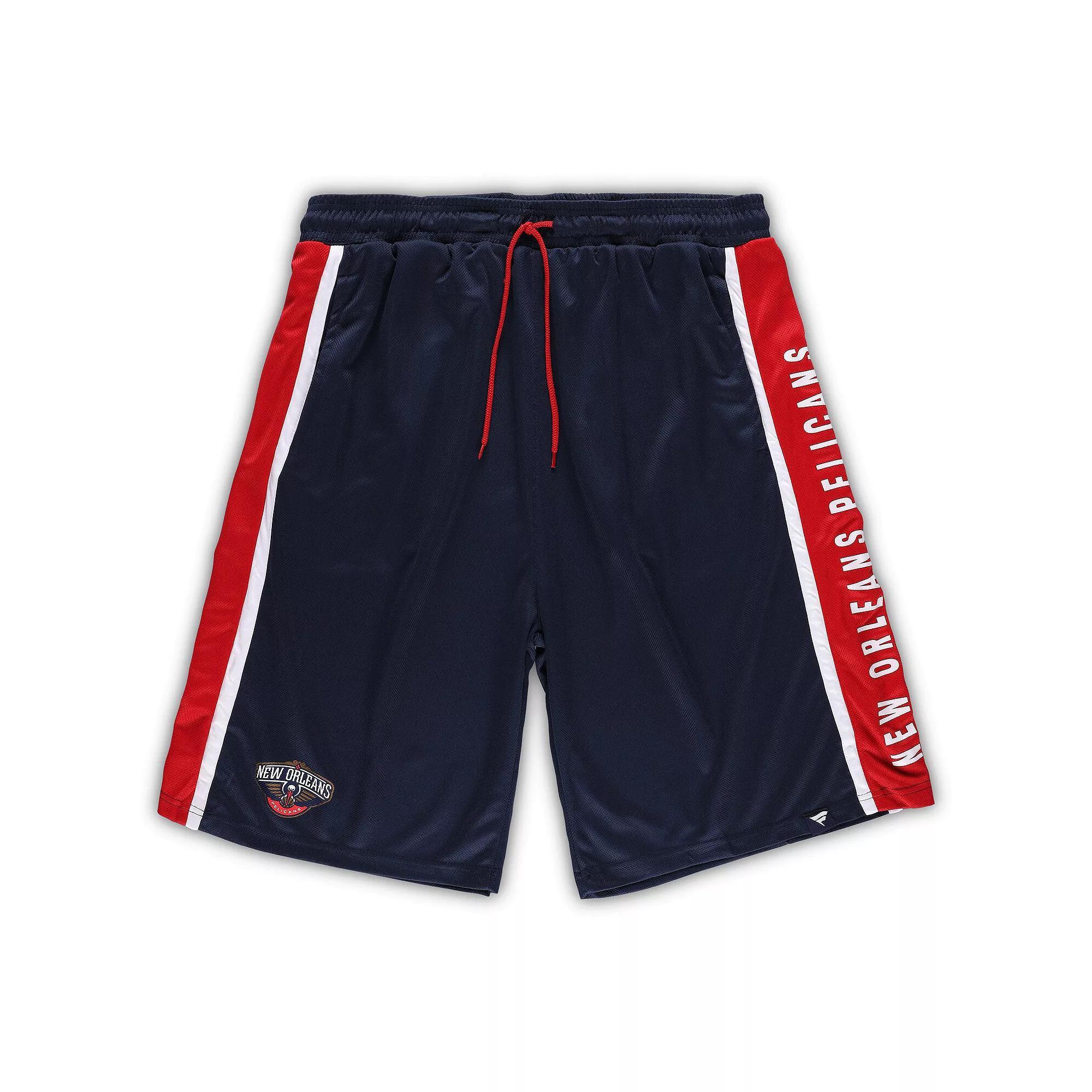 Men's Fanatics Branded Navy New Orleans Pelicans Big & Tall Referee Iconic Mesh Shorts, Size: 3XB, Blue Product Image