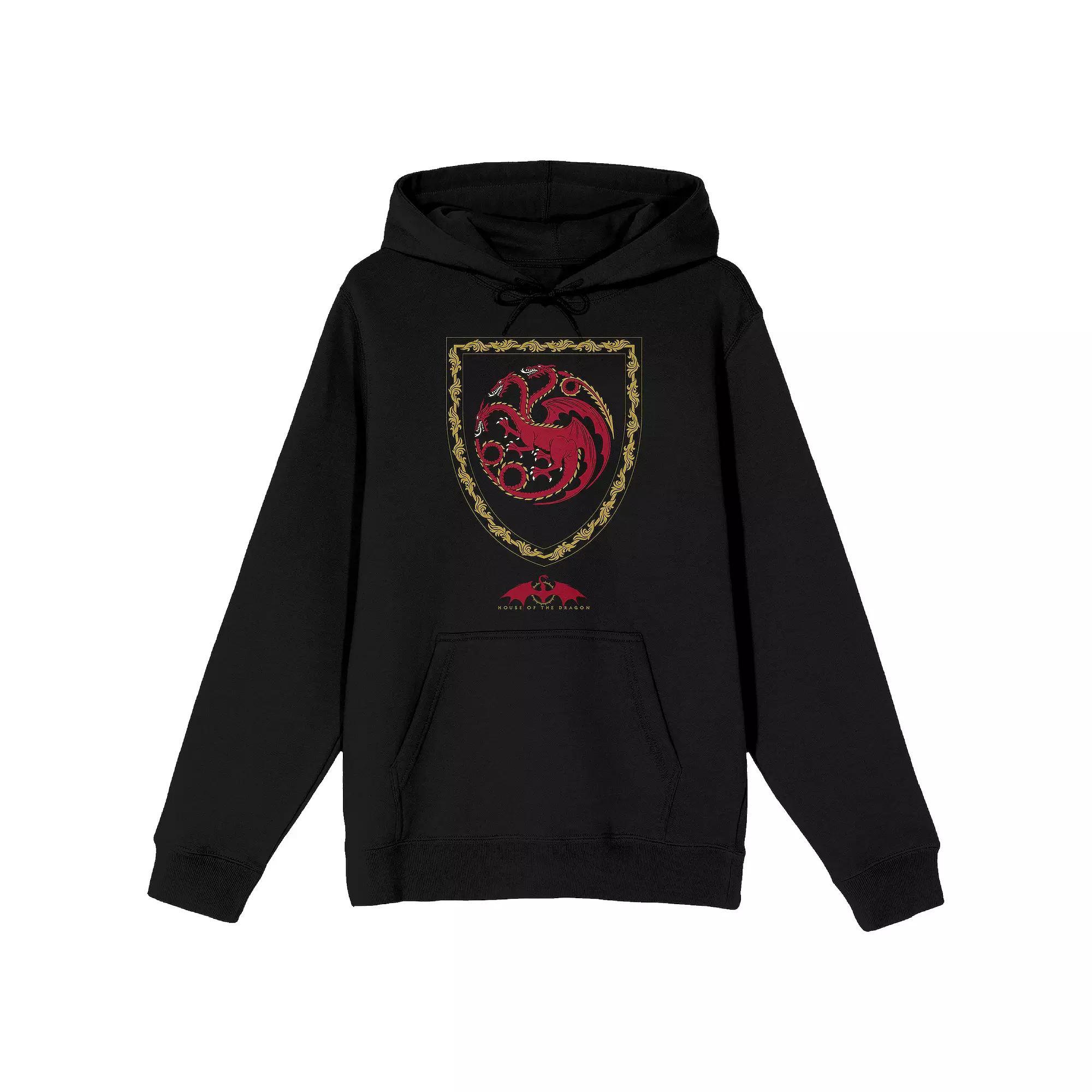 Men's House of the Dragon Red Hoodie, Size: Large, Black Product Image