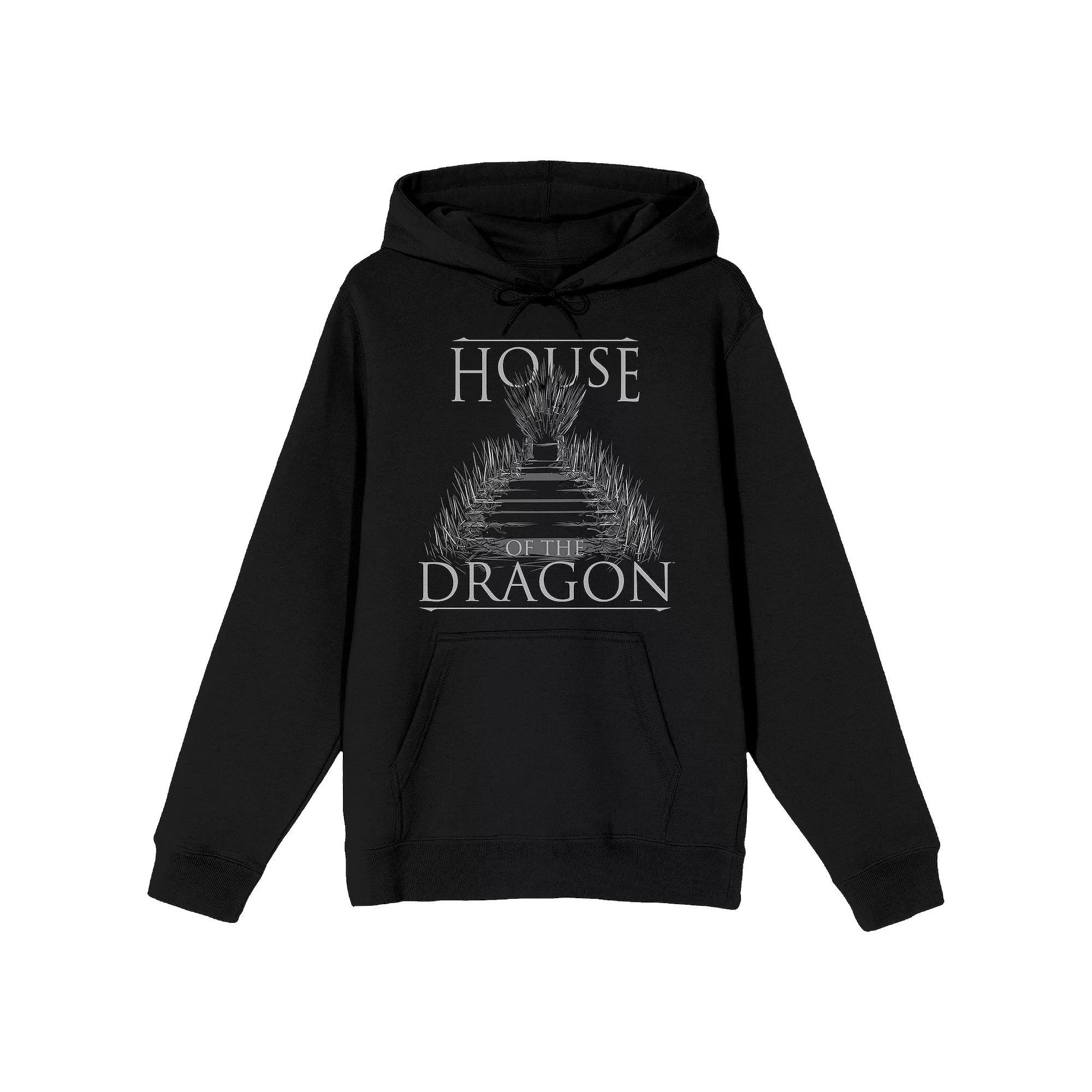 Men's House of the Dragon Throne Hoodie, Size: XL, Black Product Image
