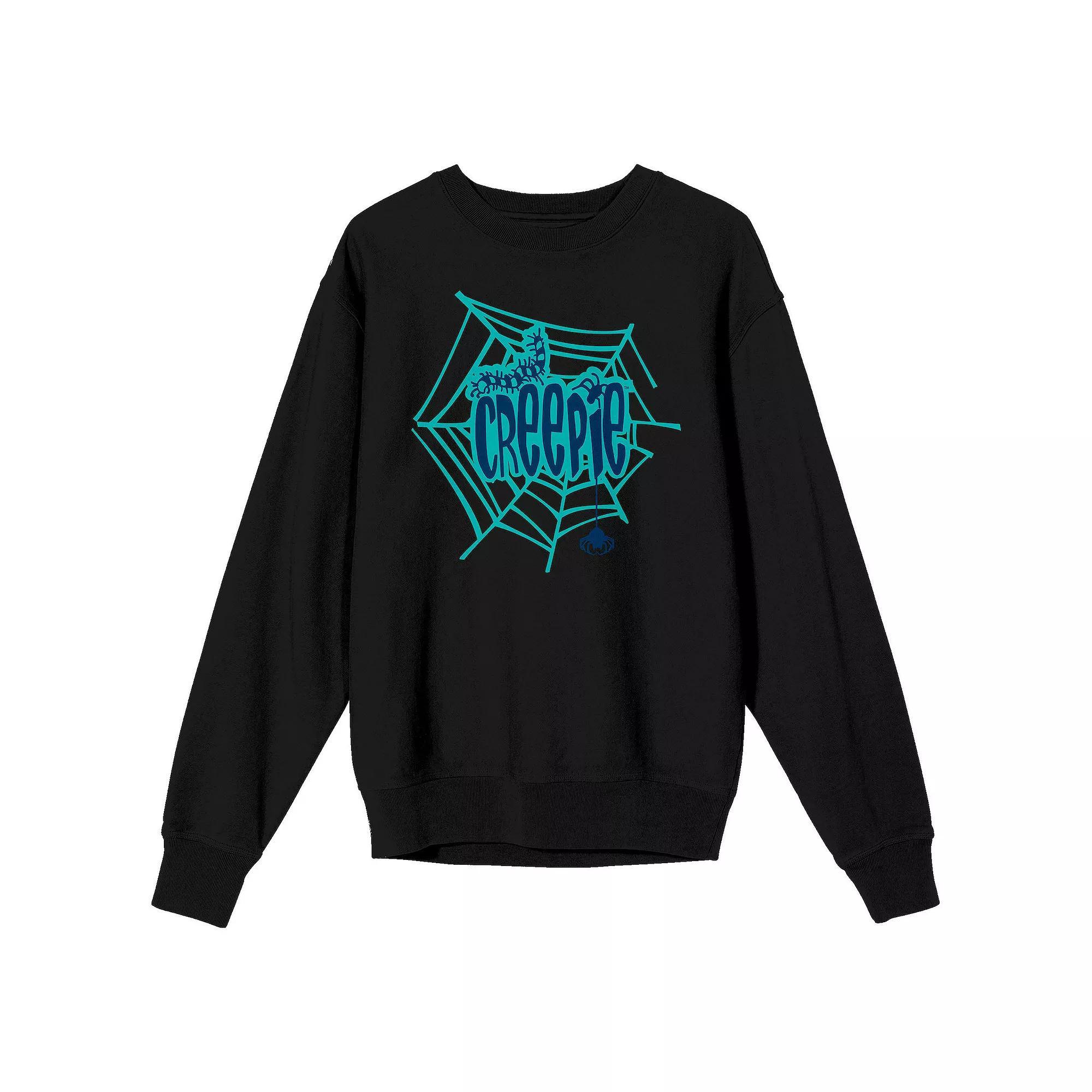 Men's Growing Up Creepie Spiderweb Logo Long Sleeve Graphic Tee, Size: Medium, Black Product Image