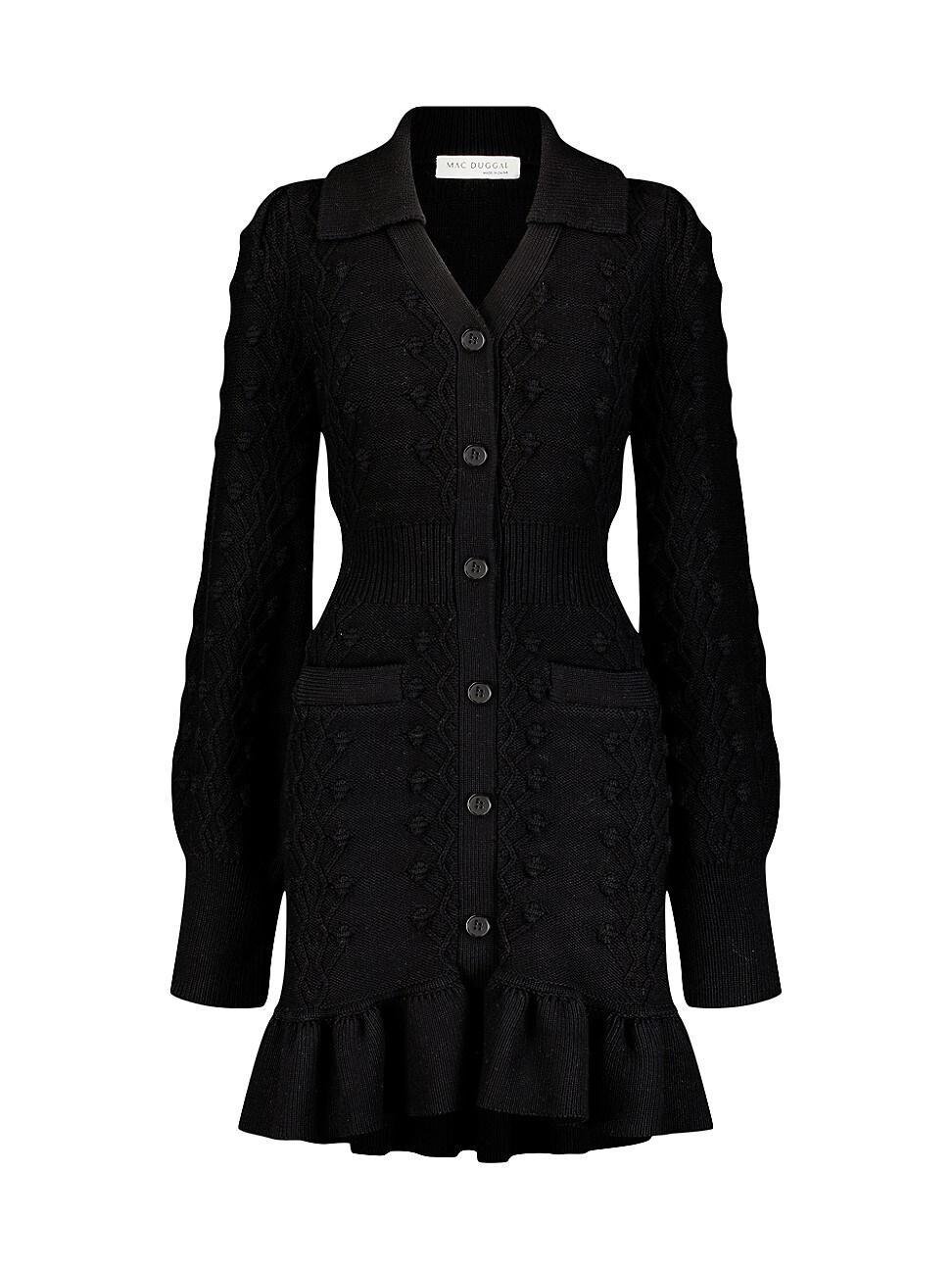 Womens Cotton Bobble-Knit Minidress Product Image