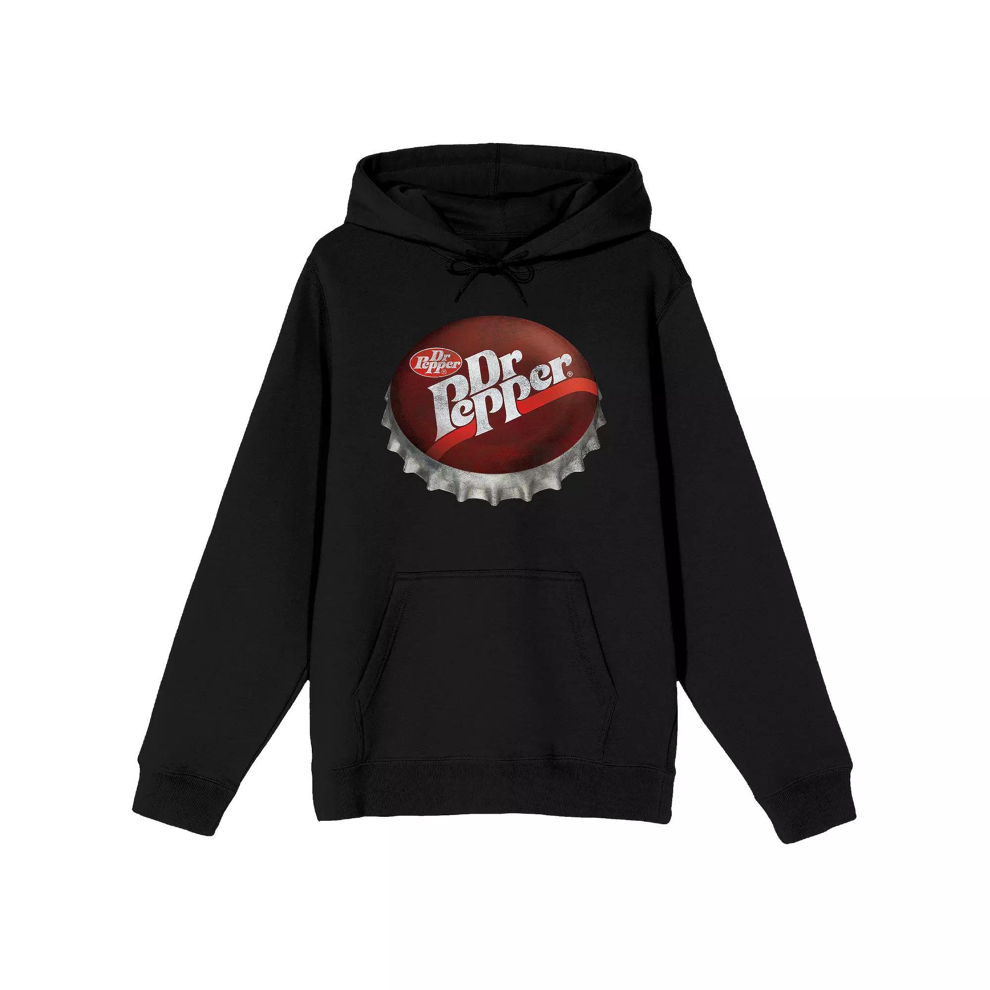 Juniors' Dr. Pepper Bottle Cap Graphic Hoodie, Women's, Size: Medium, Black Product Image