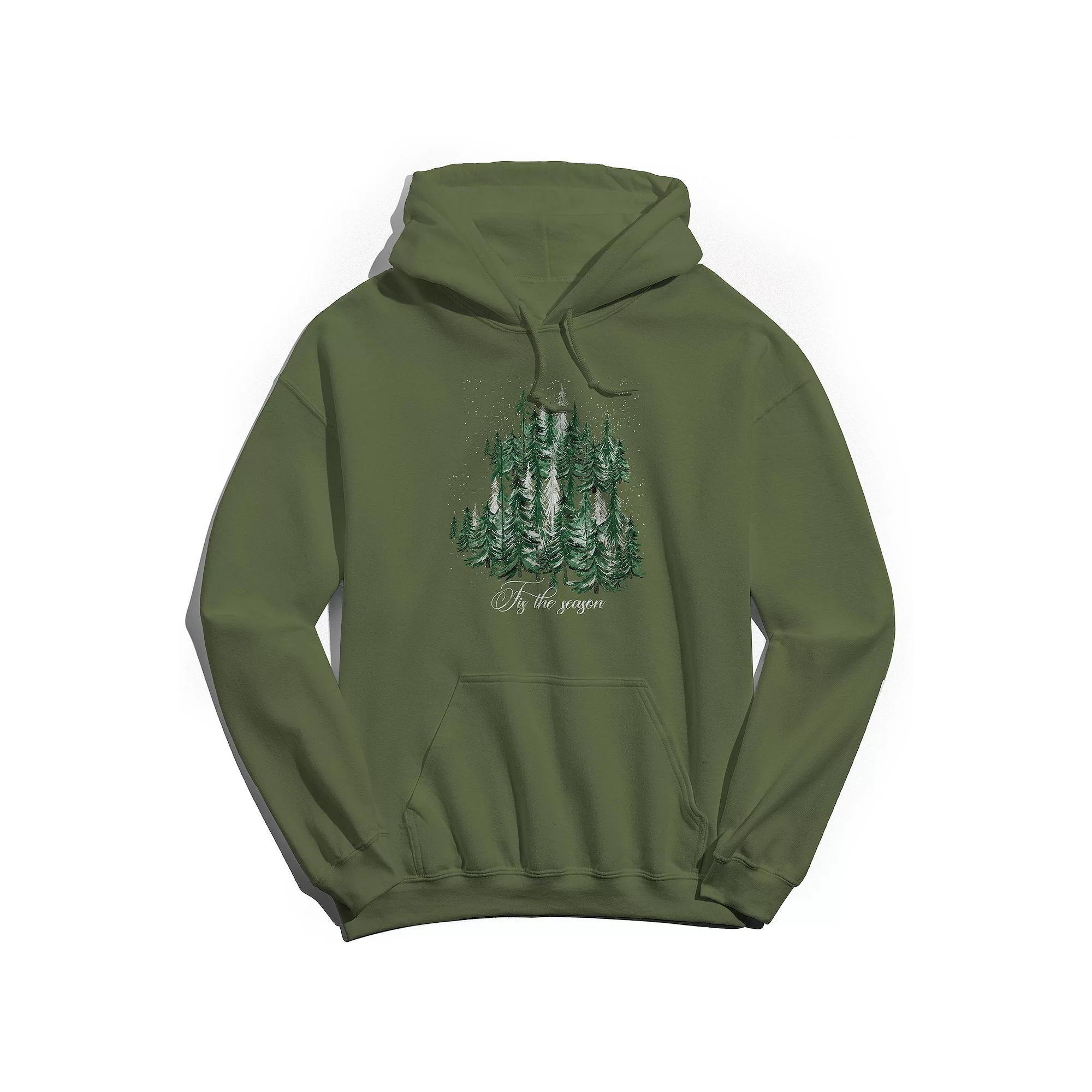 Men's Tis The Season Fleece Hoodie, Women's, Size: XXL, Military Green Product Image