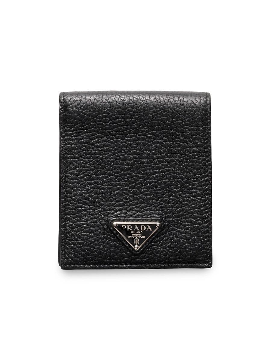 Mens Vitello Daino Triangolo Leather Bifold Wallet Product Image