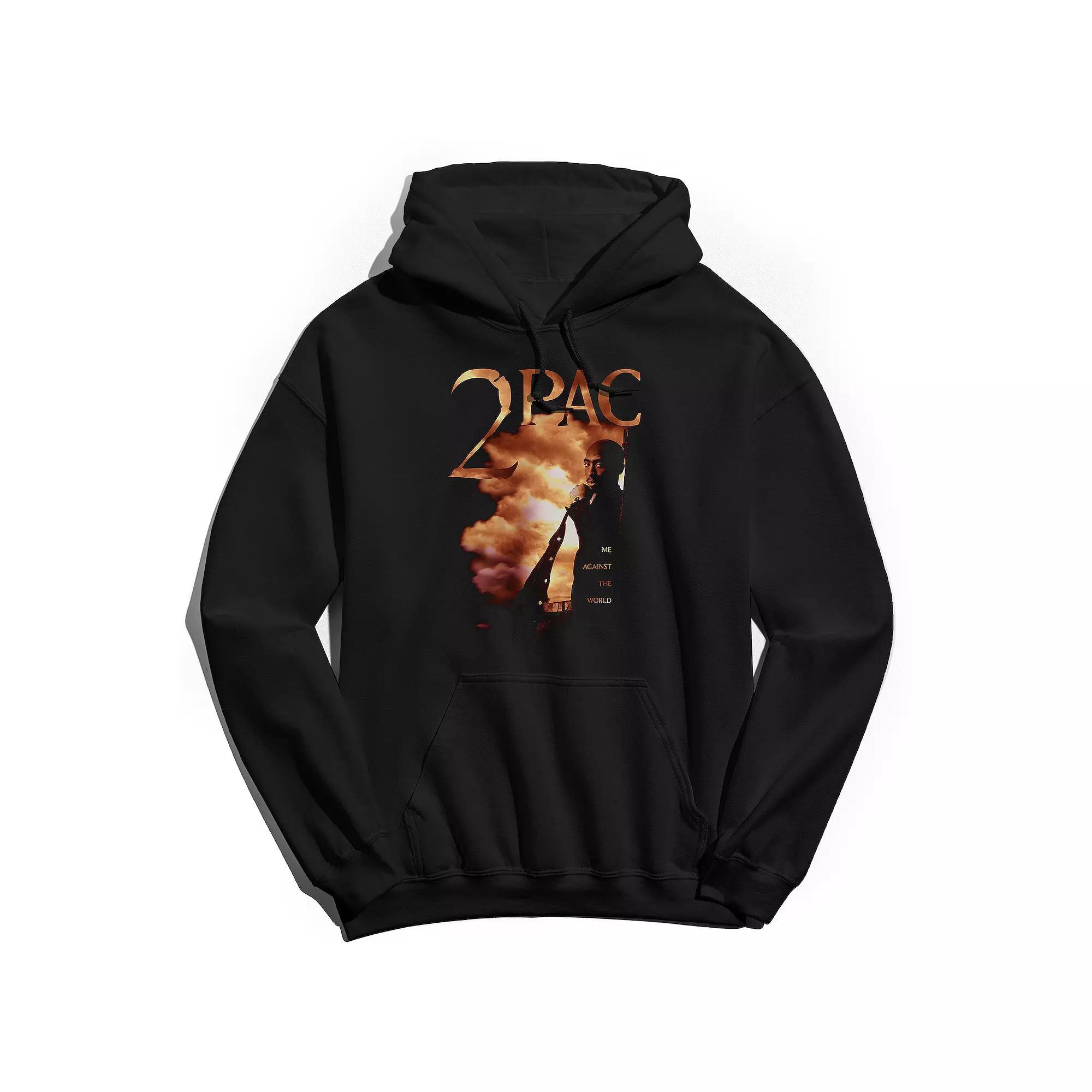 Men's Tupac Me Against The World Hoodie, Size: XL, Black Product Image