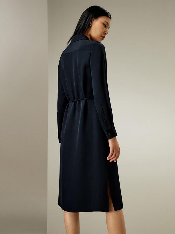 Rope Tie Plain Drape Dress Product Image