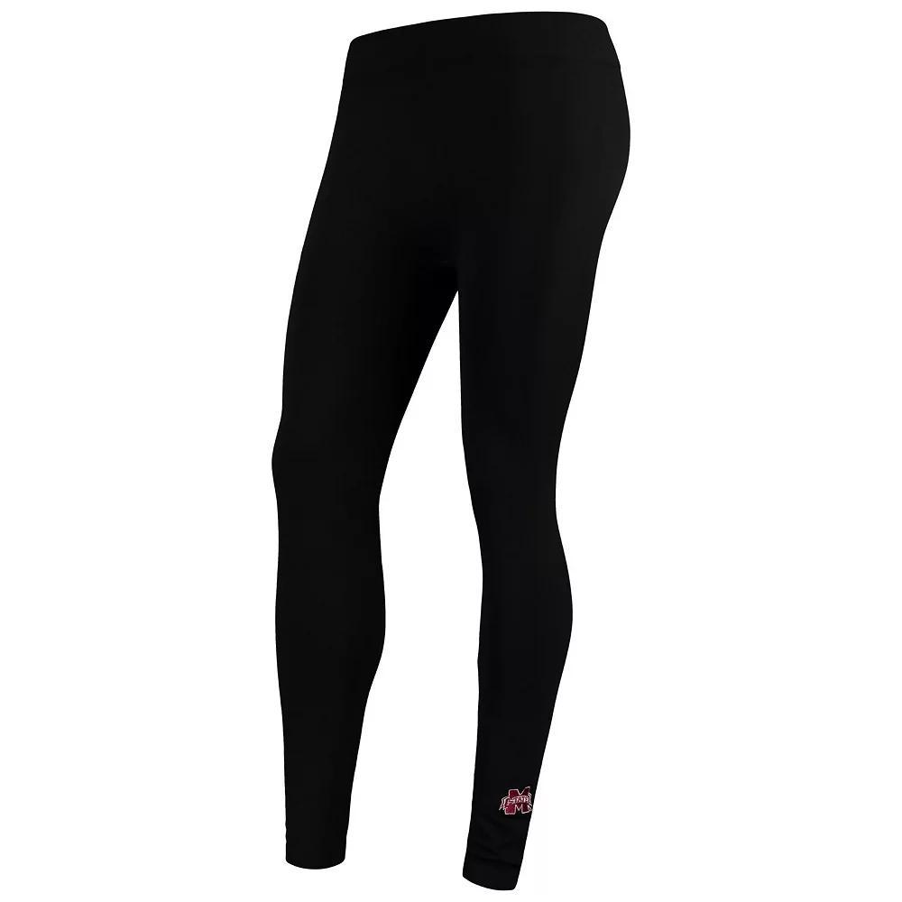 Women's ZooZatz Black Mississippi State Bulldogs Fleece Leggings, Size: Small/Medium, Mst Black Product Image