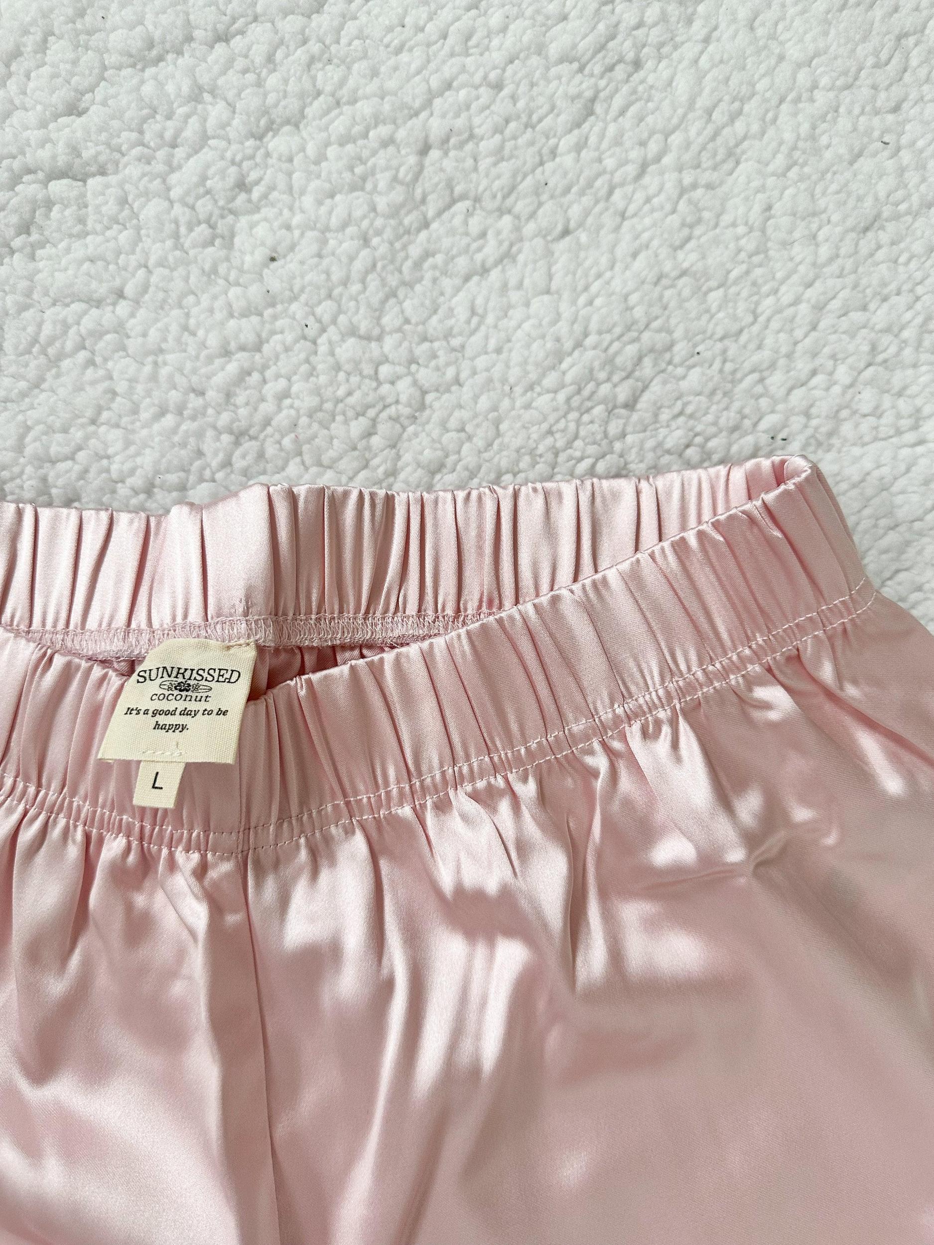 Champagne Pink Pajama Shorts Product Image