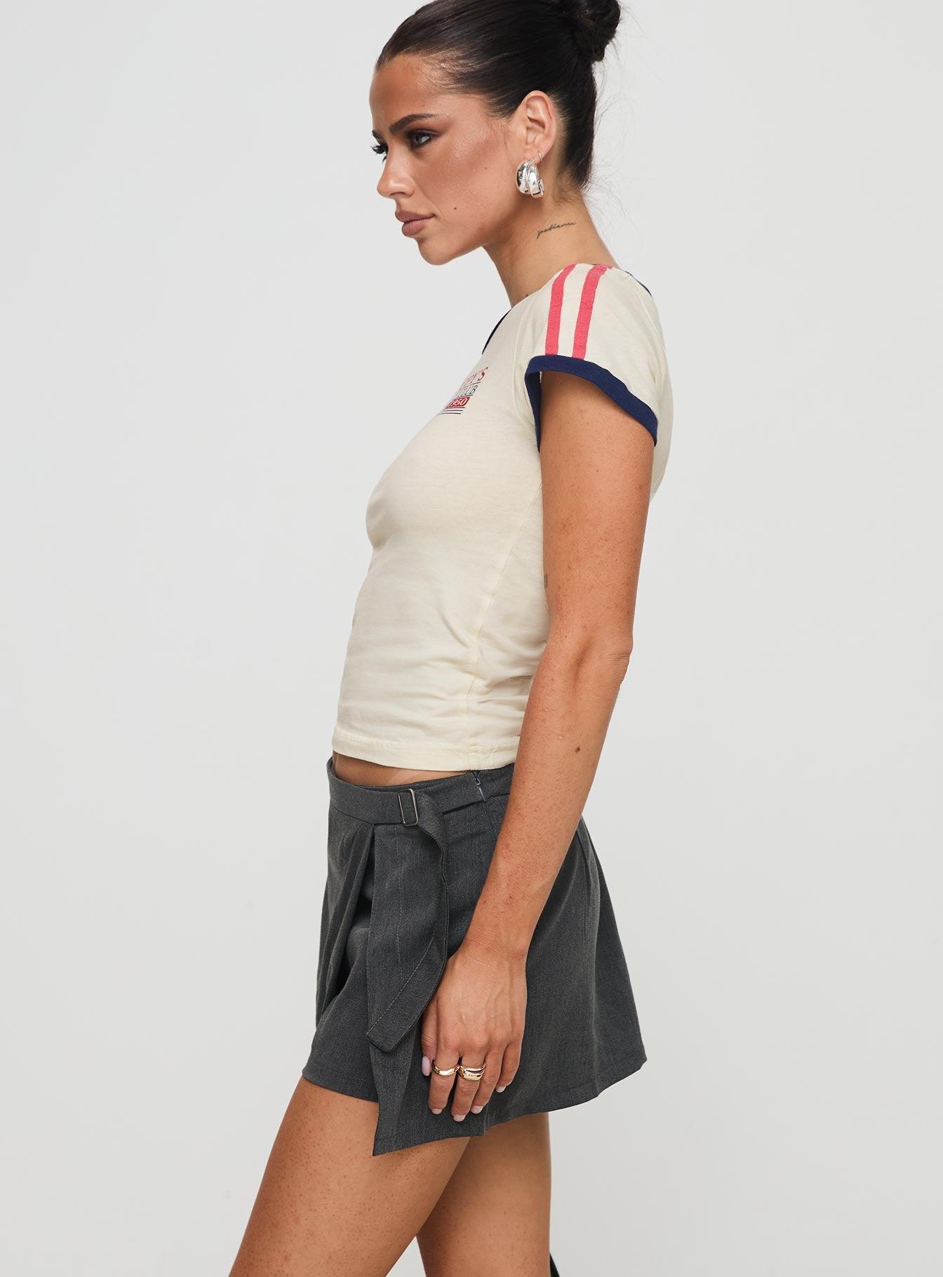 Karki Low Waist Mini Skort Charcoal Product Image