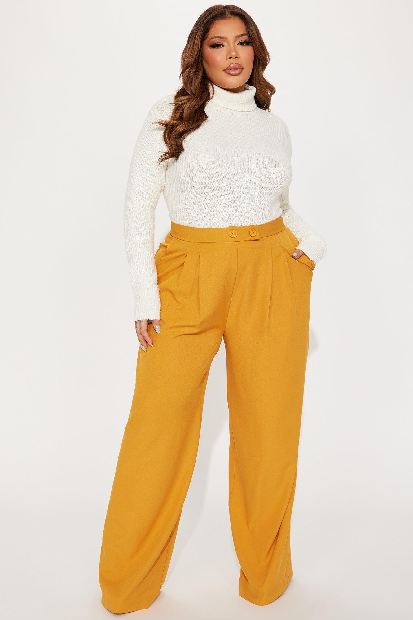 Feeling Focused Trouser - Mustard Product Image