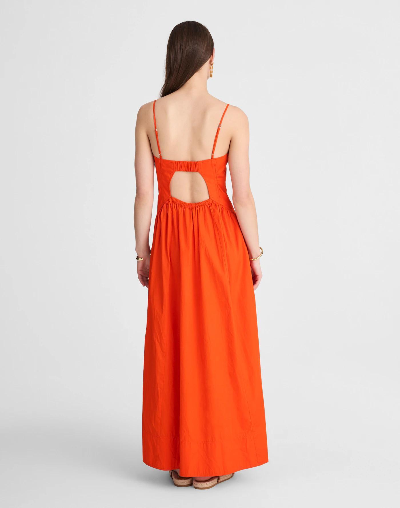 Poplin Seamed Maxi Dress Product Image