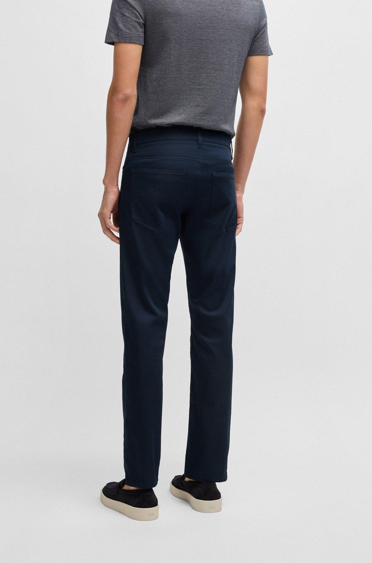Delaware slim-fit trousers in stretch satin Product Image