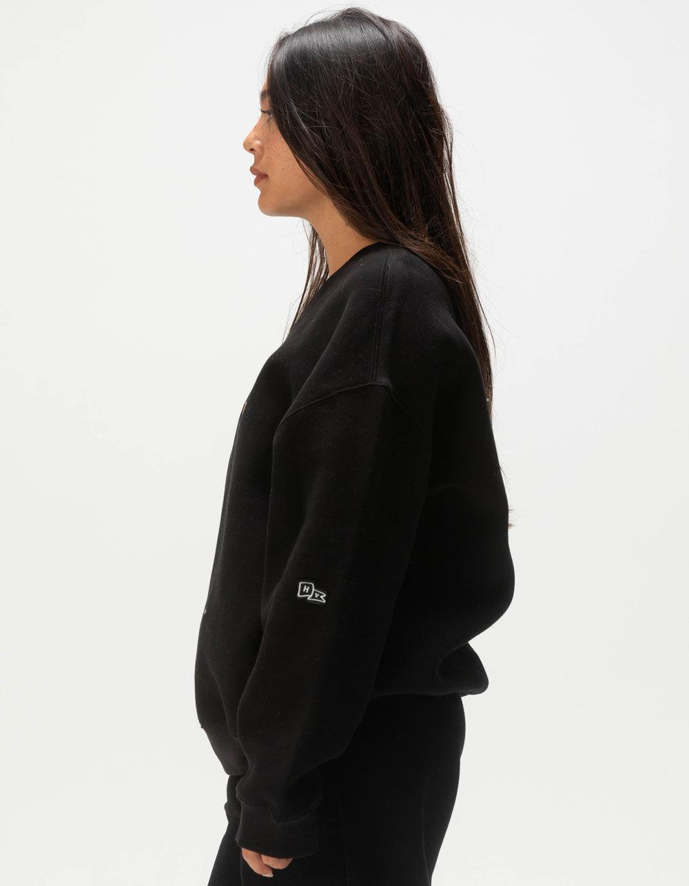 HYPE AND VICE University of Central Florida Womens Crewneck Sweatshirt - BLACK Product Image