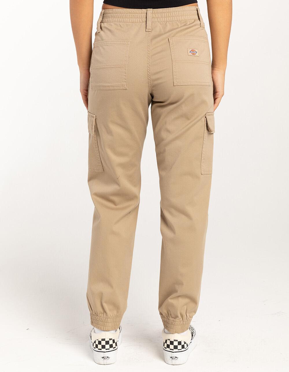 DICKIES Womens Cargo Jogger Pants - KHAKI Product Image