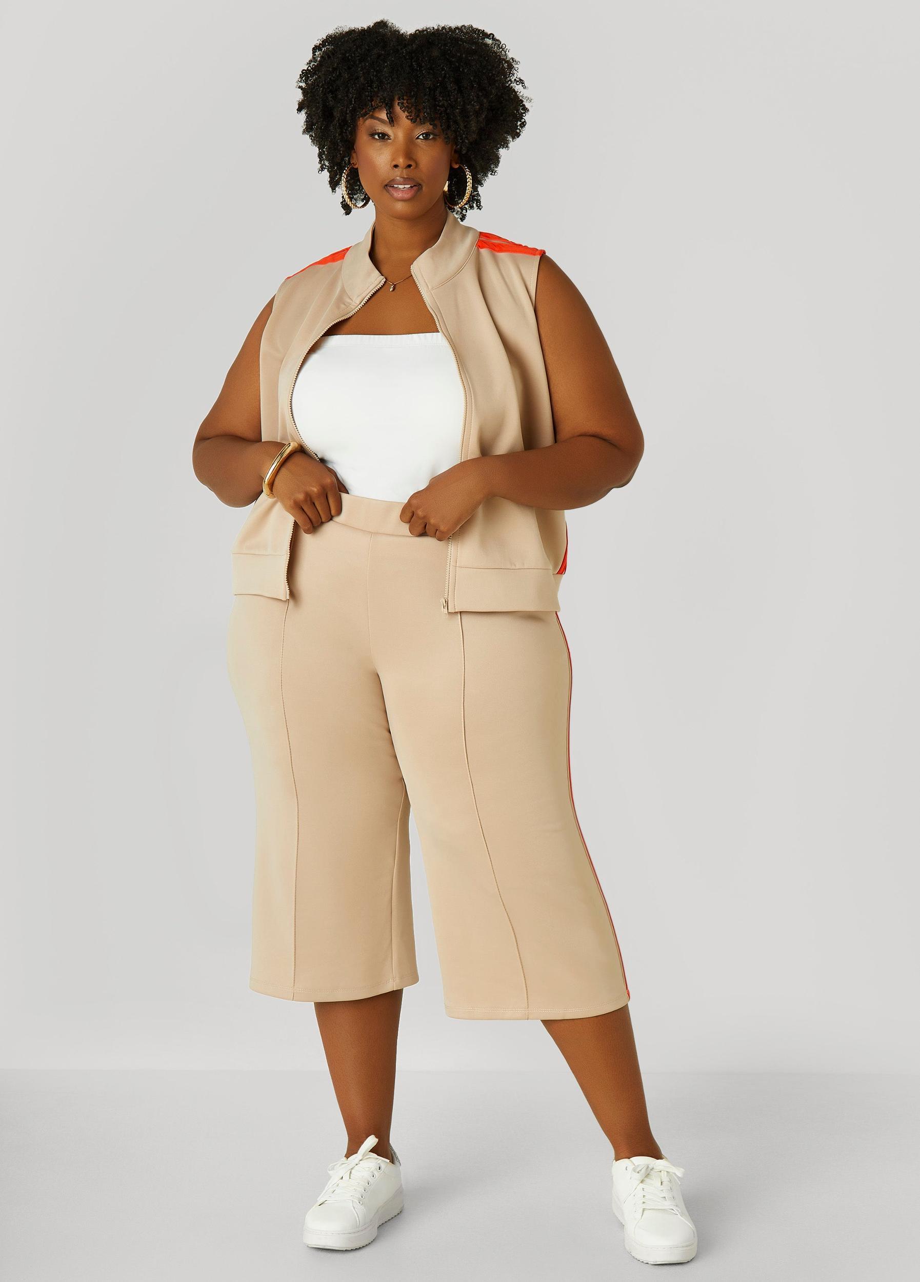 Stripe Trimmed Capris Product Image