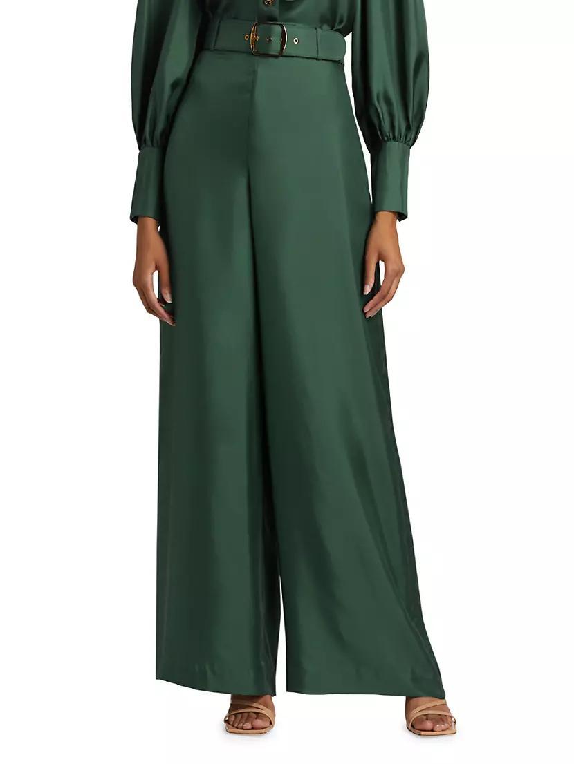 ​Illustration Belted Wide-Leg Pants Product Image