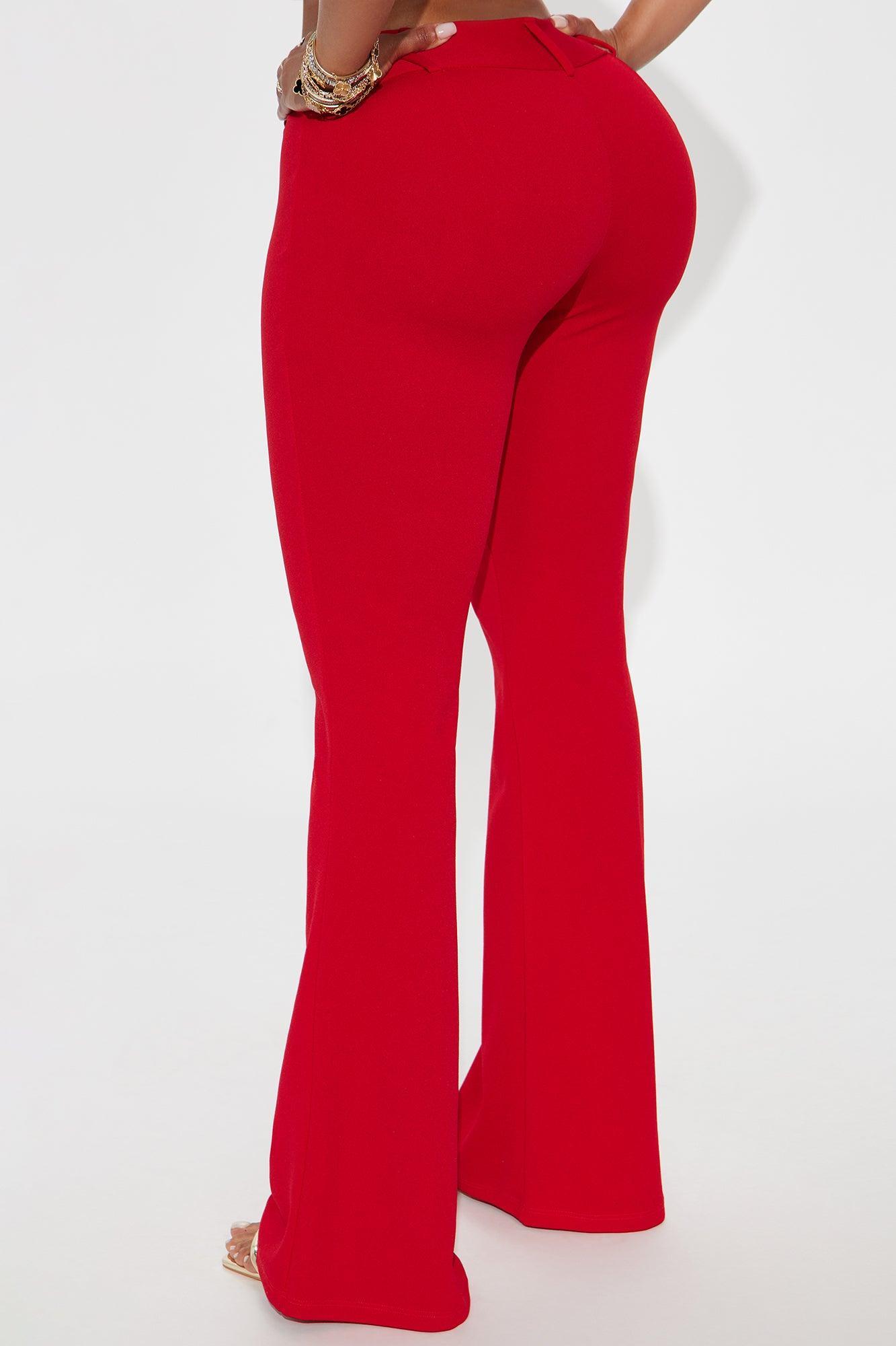 Zulema Crepe Flare Pant - Red Female Product Image