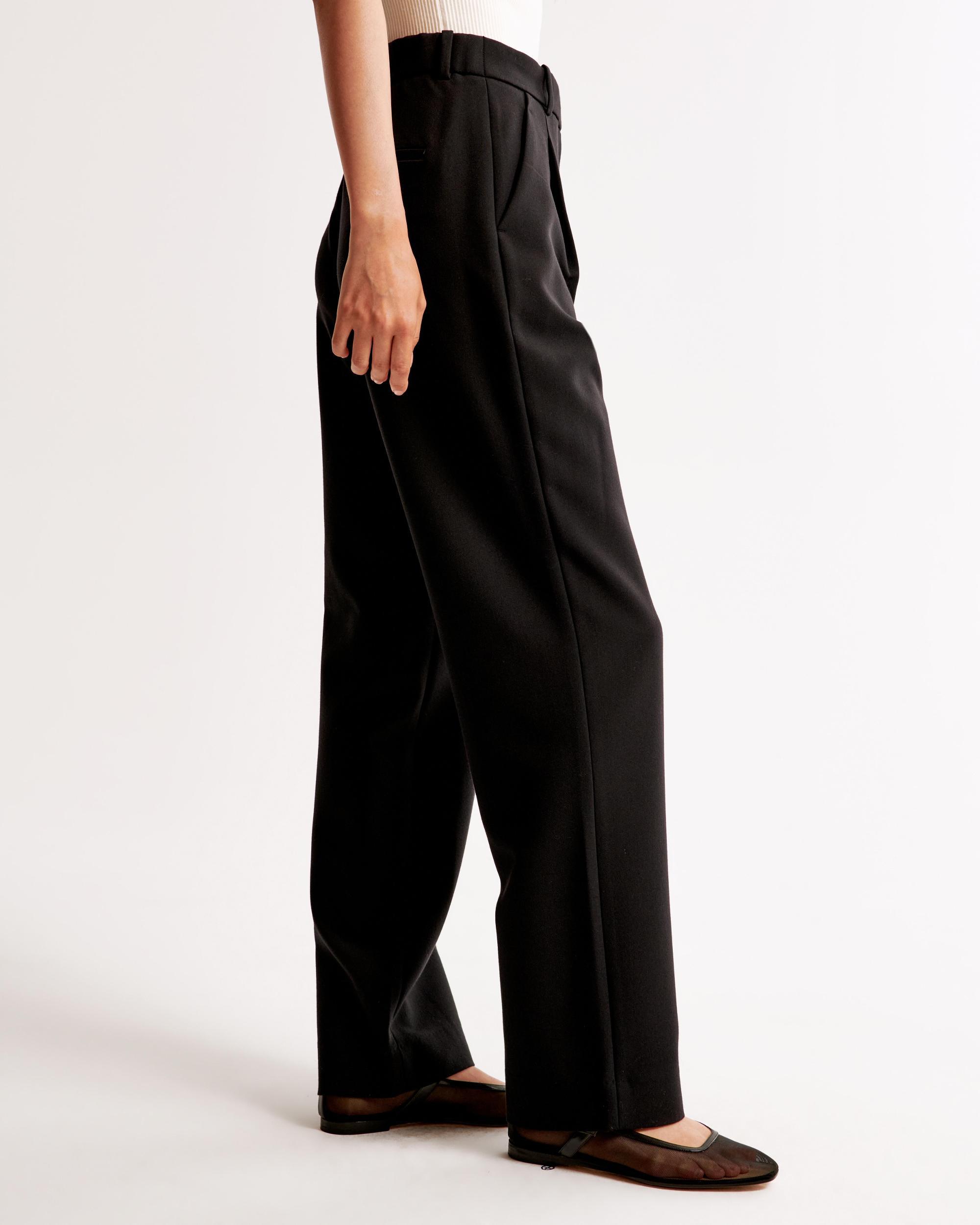 Curve Love A&F Quinn Tailored Straight Pant Product Image