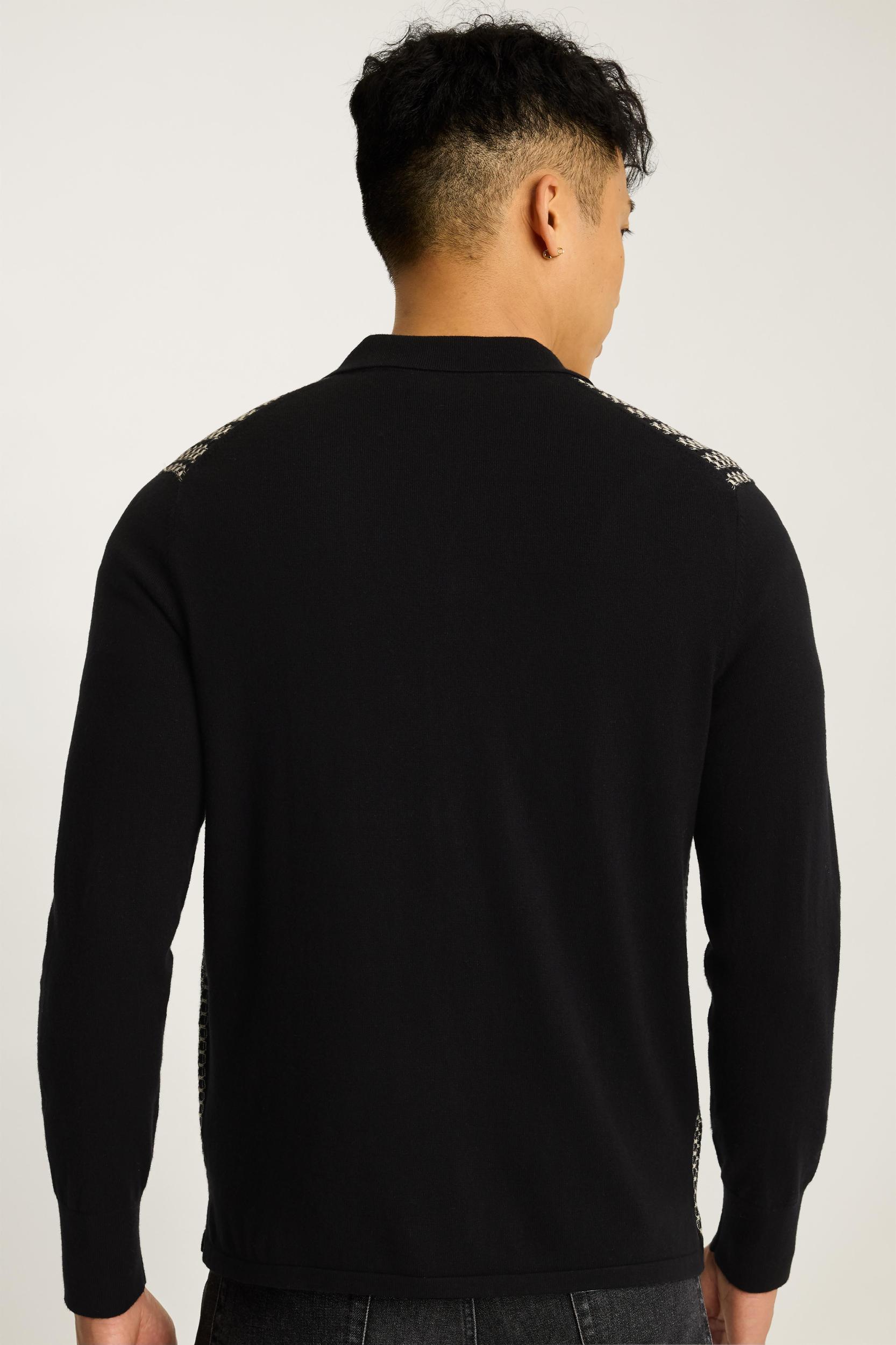 Hudson Long Sleeve Sweater Polo Product Image