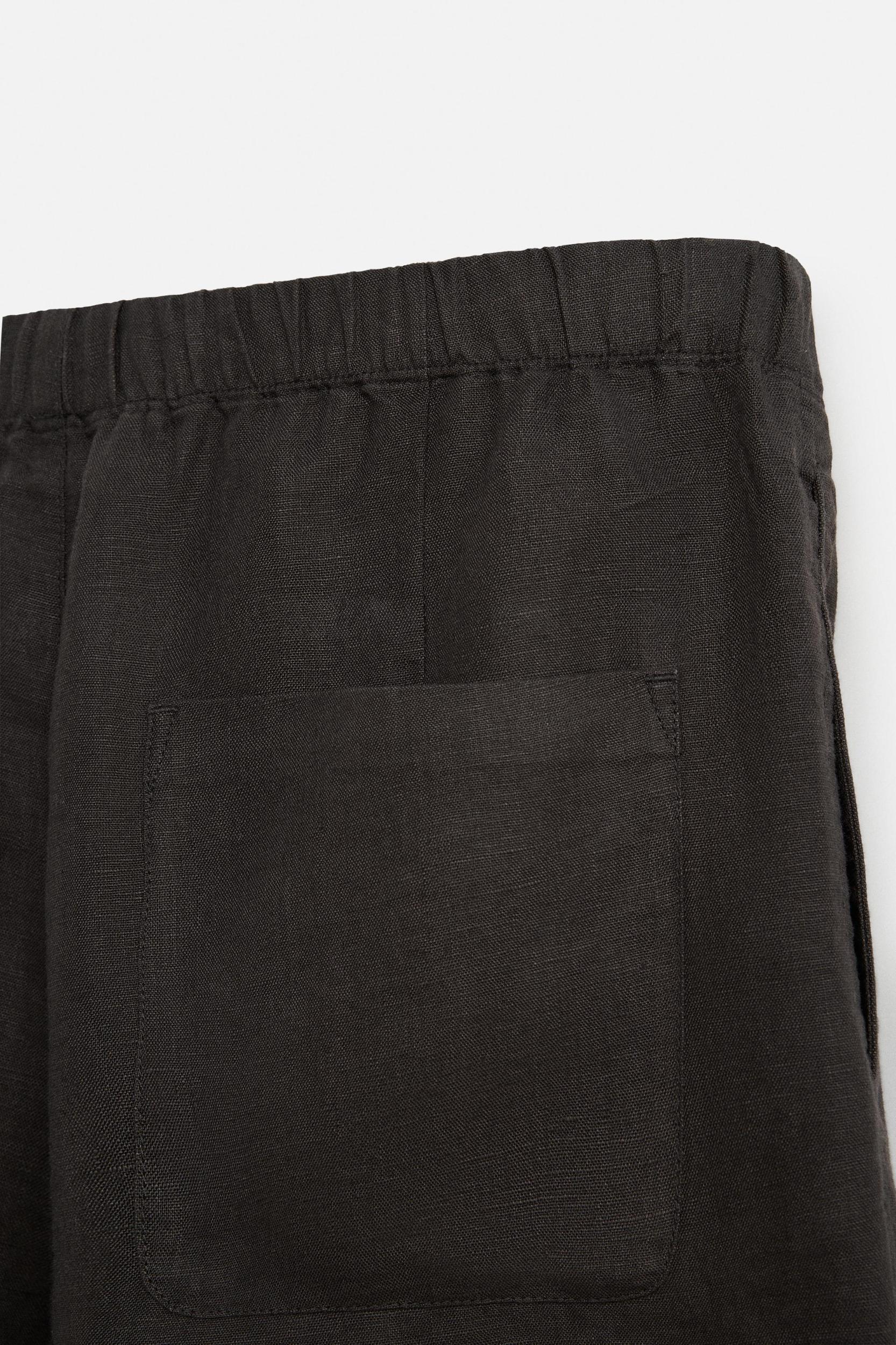 100% LINEN BERMUDA SHORTS Product Image