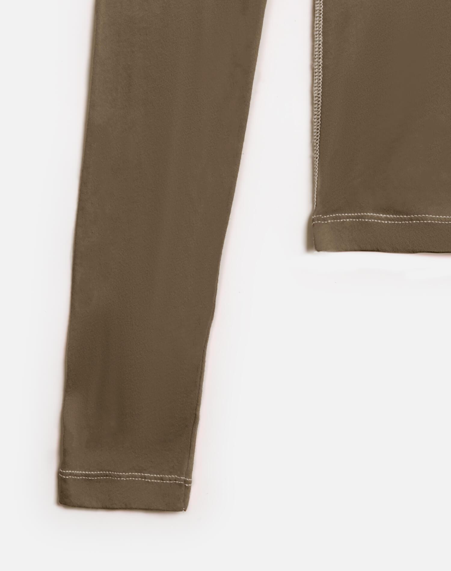 Hanes Sheer Long Sleeve Tee - Cypress With White Product Image