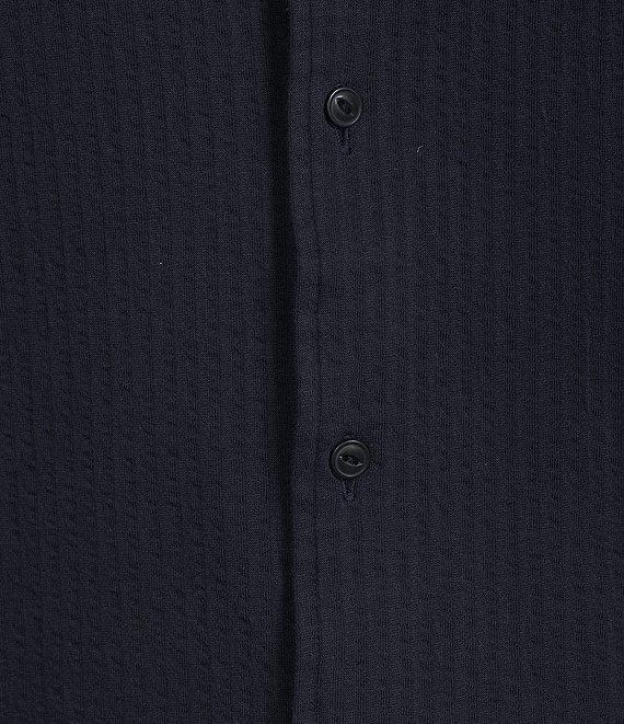 Cremieux Blue Label Solid Seersucker Short Sleeve Coatfront Shirt Product Image