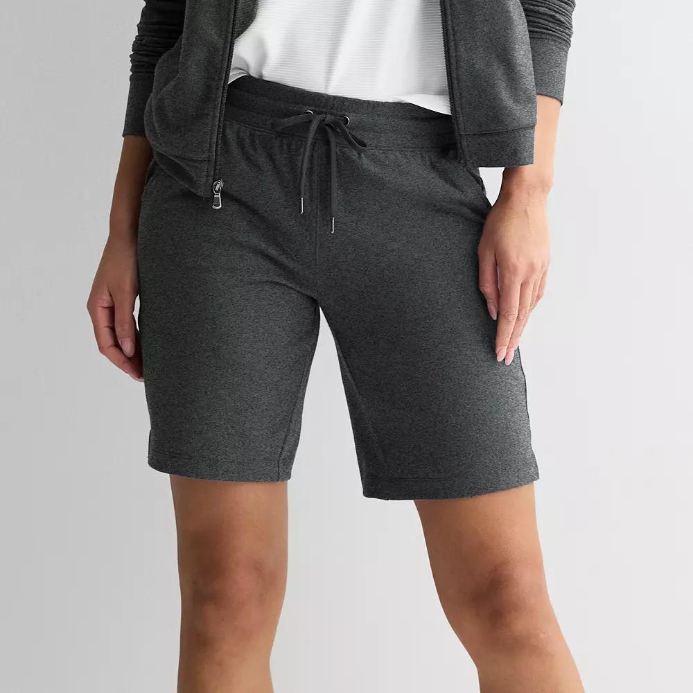 Women's Tek Gear® Essential Bermuda Shorts, Size: Medium, Medium Ink Grey Product Image