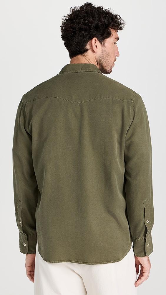 Officine Generale Benoit Garment Dye Contrast Stitch Shirt | Shopbop Product Image