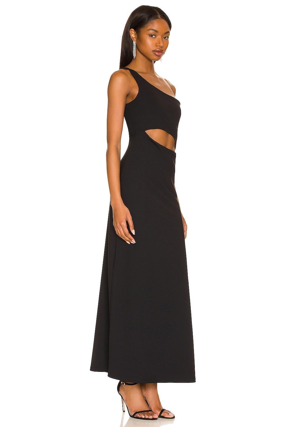 Susana Monaco One Shoulder Cutout Leg Slit Maxi Dress Product Image