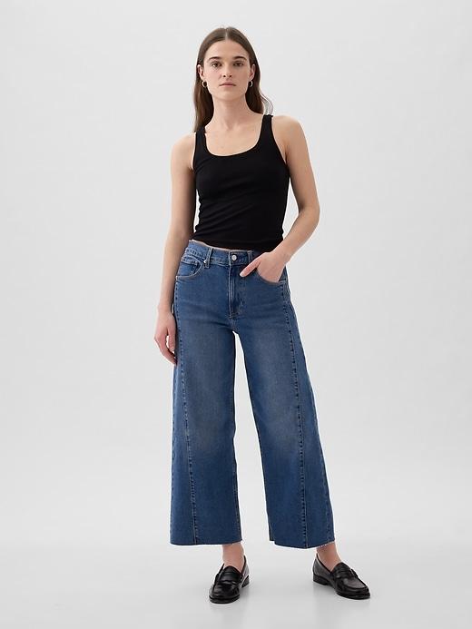 High Rise Stride Wide-Leg Ankle Jeans Product Image