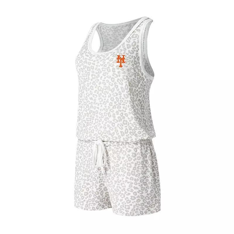 Women's Concepts Sport Cream Milwaukee Brewers Montana Hacci Knit Romper, Size: 3XL, Beige Product Image