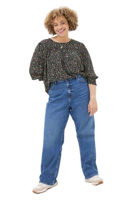 FatFace Women's Plus Size Shelley Ditsy Marks Blouse in Black at Nordstrom, Size 14 Product Image