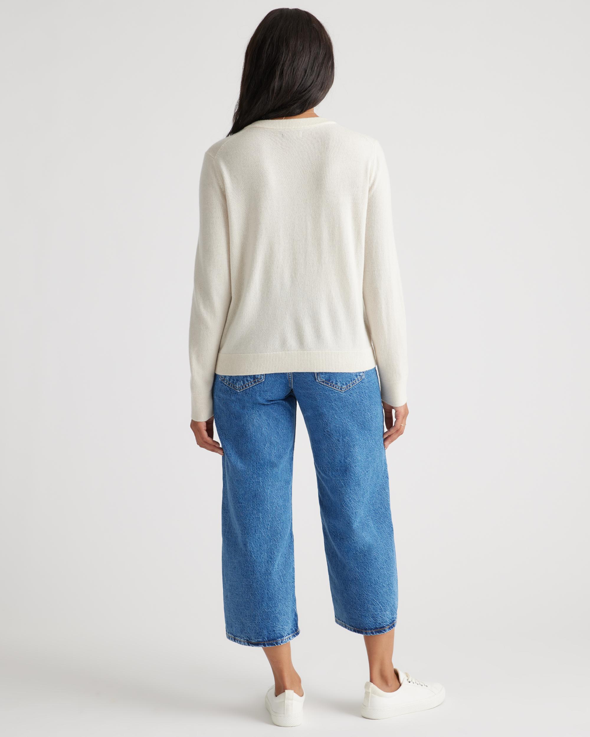 Quince | Women's Mongolian Cashmere Relaxed V-Neck Sweater Product Image