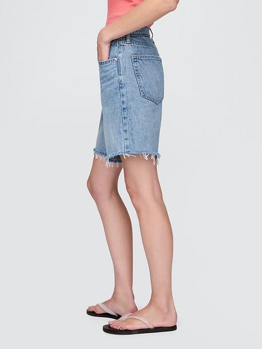 8" Mid Rise '90s Loose Denim Bermuda Shorts Product Image
